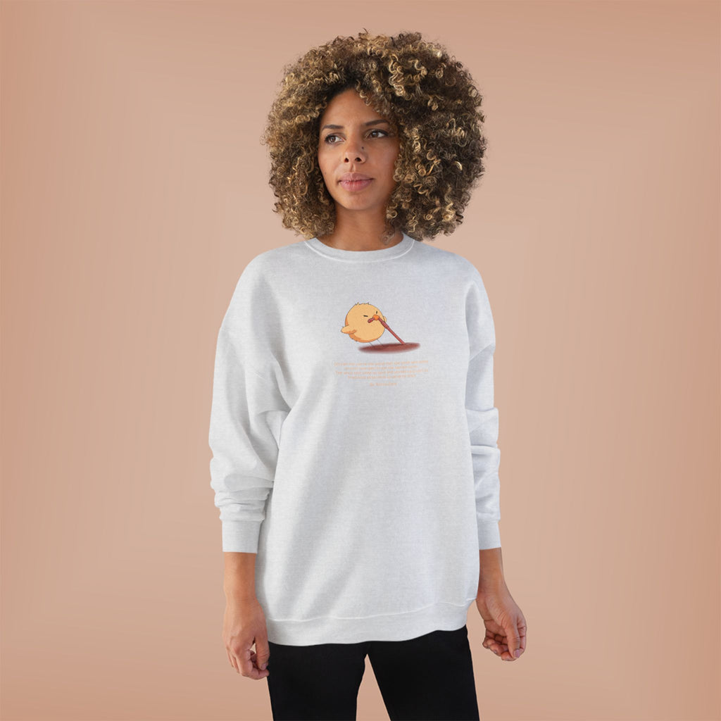 Funny Early Bird Parody Sweatshirt | "The Late Bird Gets The Feast" Sarcastic Quote | Hanes Soft Eco-Fleece Pullover (S-3XL)