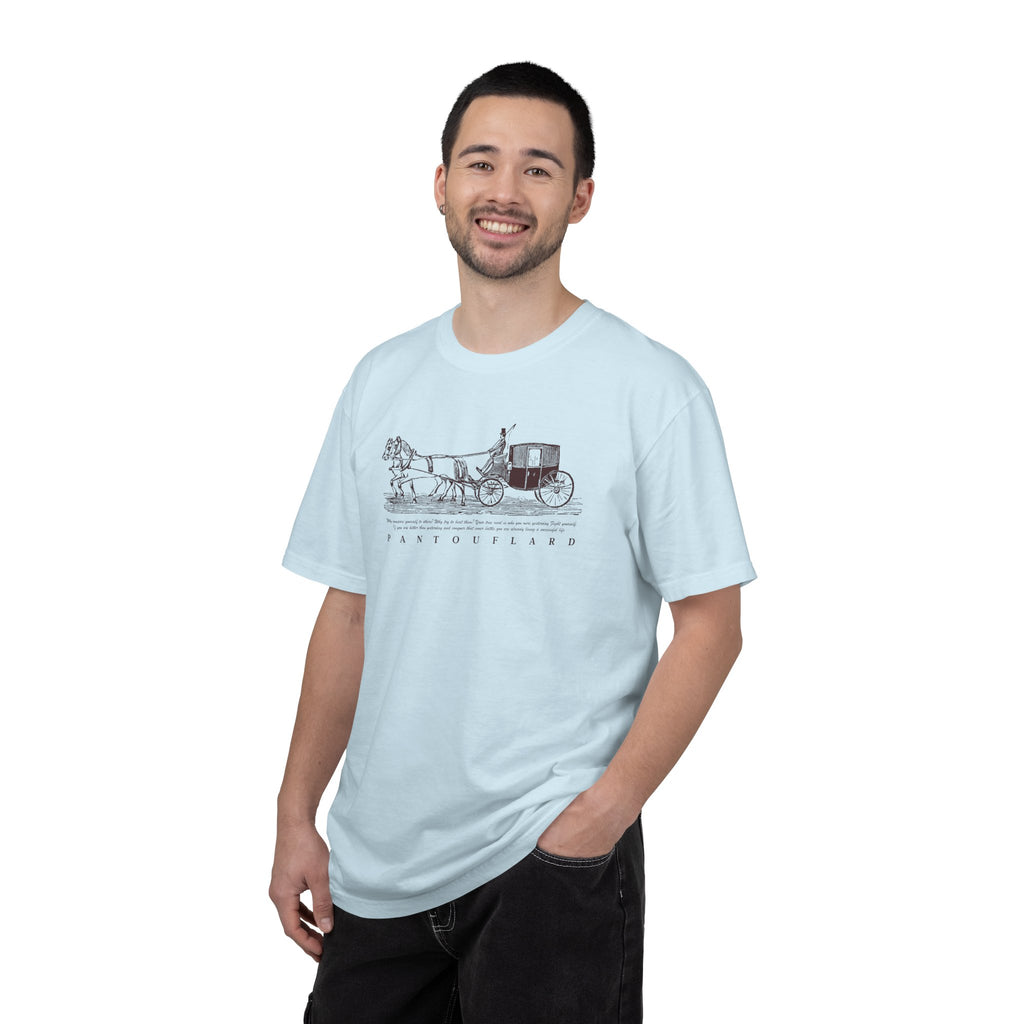 Unisex Burnt Orange Vintage Horse Carriage 100% Cotton T-shirt