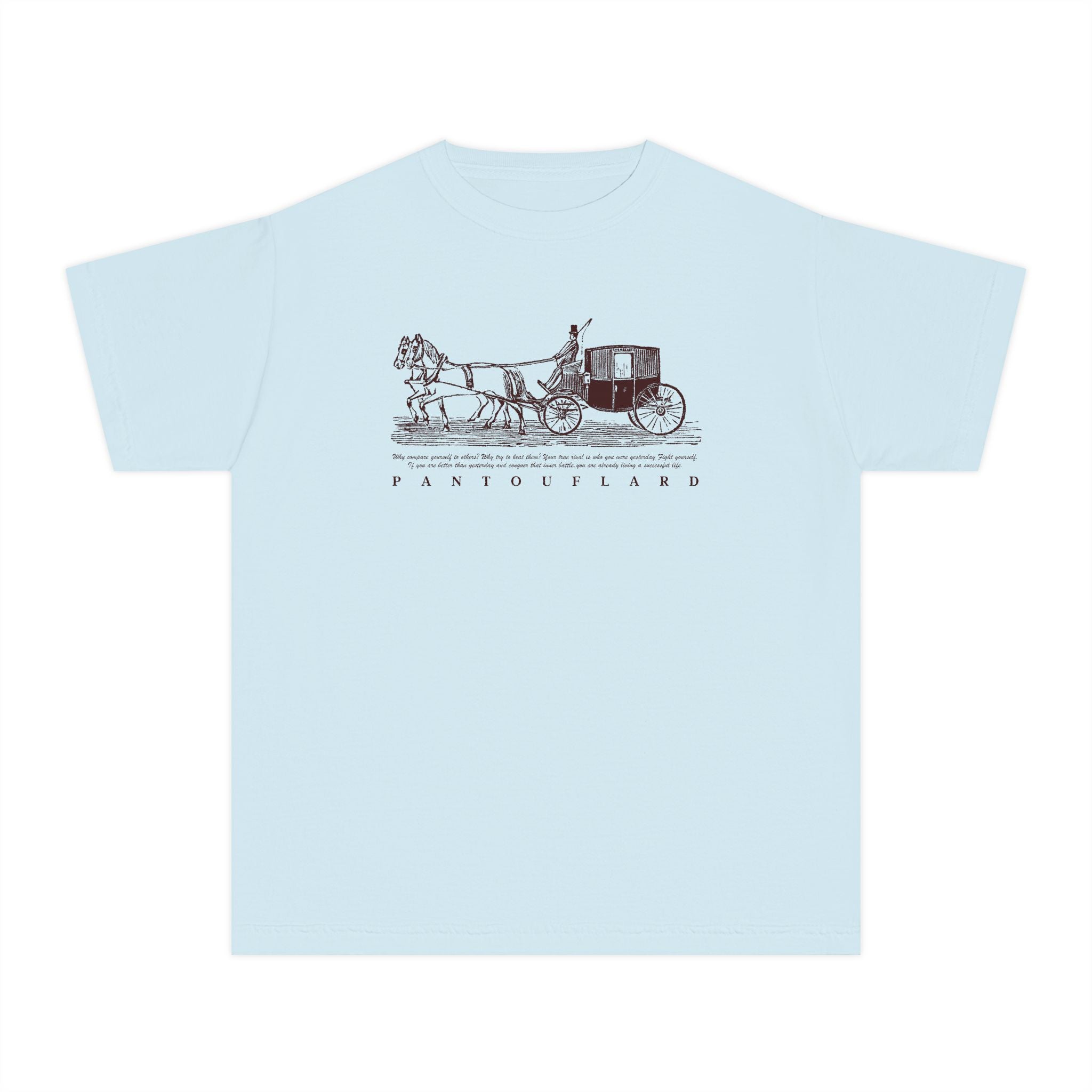 Old Money Equestrian Youth Tee - The Timeless Carriage I (Comfort Colors 9018 Heritage Kids Shirt)