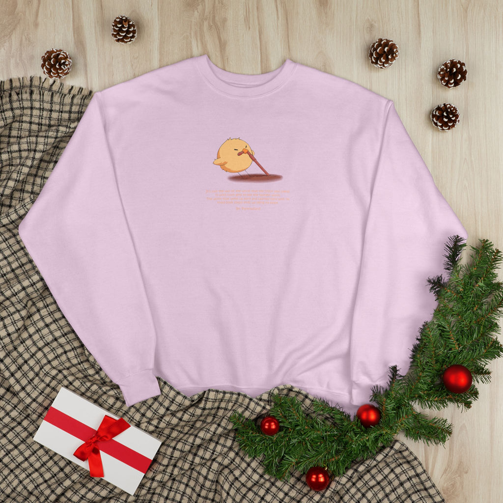 Funny Early Bird Parody Sweatshirt | "The Late Bird Gets The Feast" Sarcastic Quote | Hanes Soft Eco-Fleece Pullover (S-3XL)