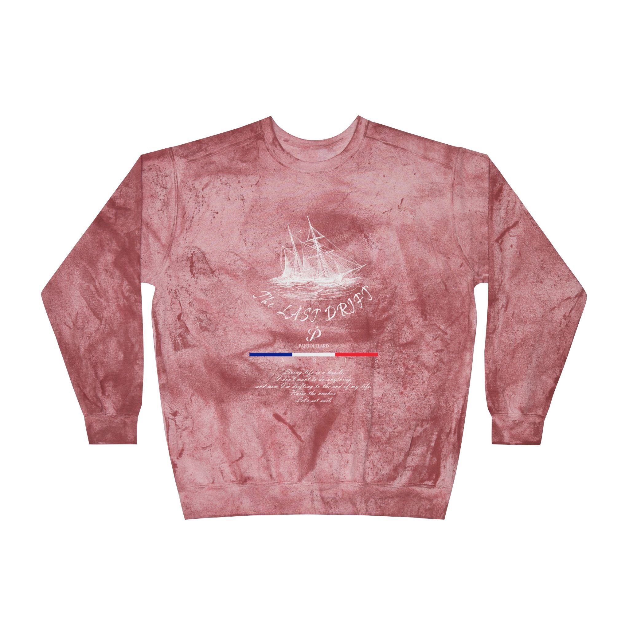 Old Money Nautical Grunge Crewneck - The Last Drift II (Comfort Colors Mineral Wash)