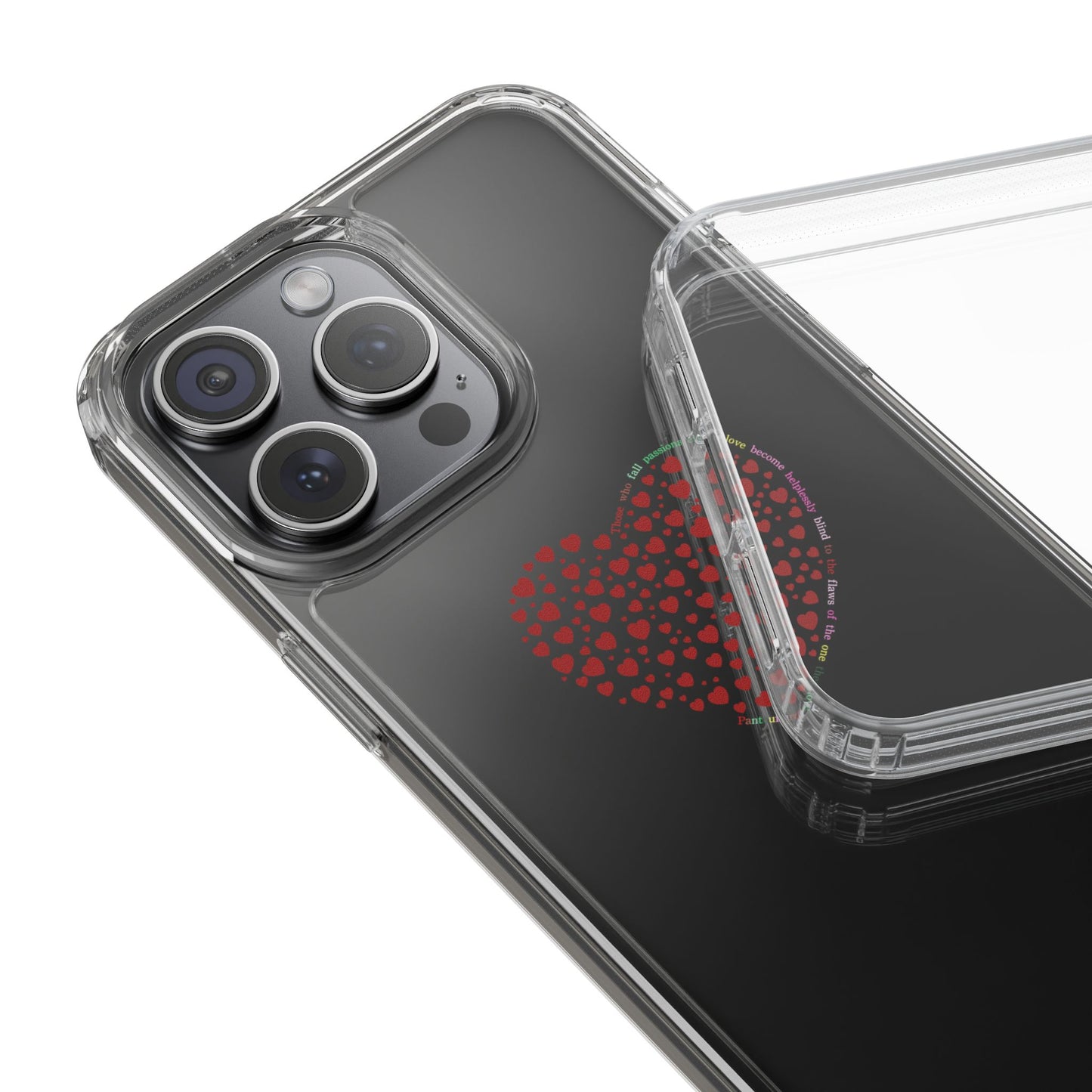 Red Heart Clear Phone Case