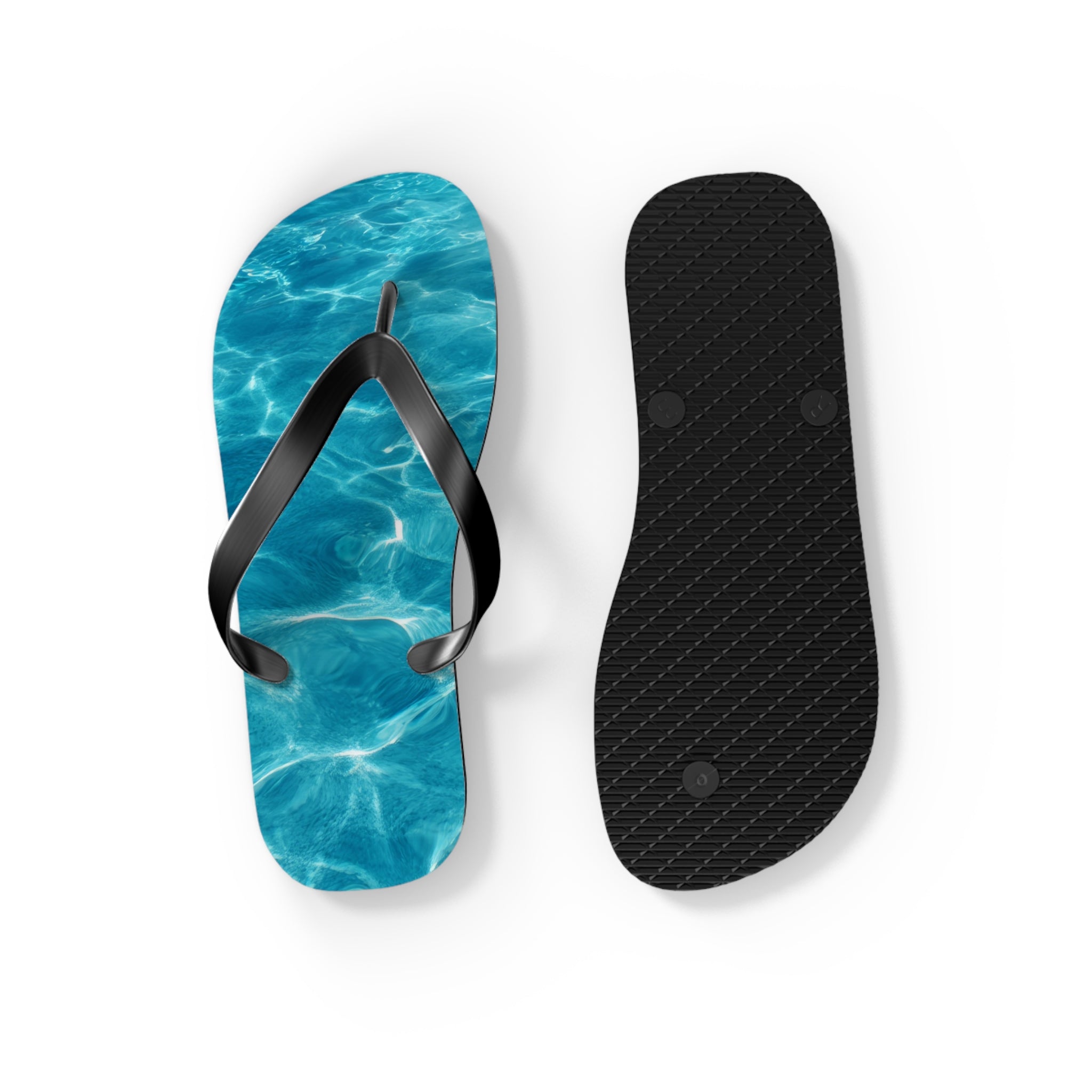 Men's/Women's Pool Water Reflection Flip Flops - Vaporwave Beach Sandals