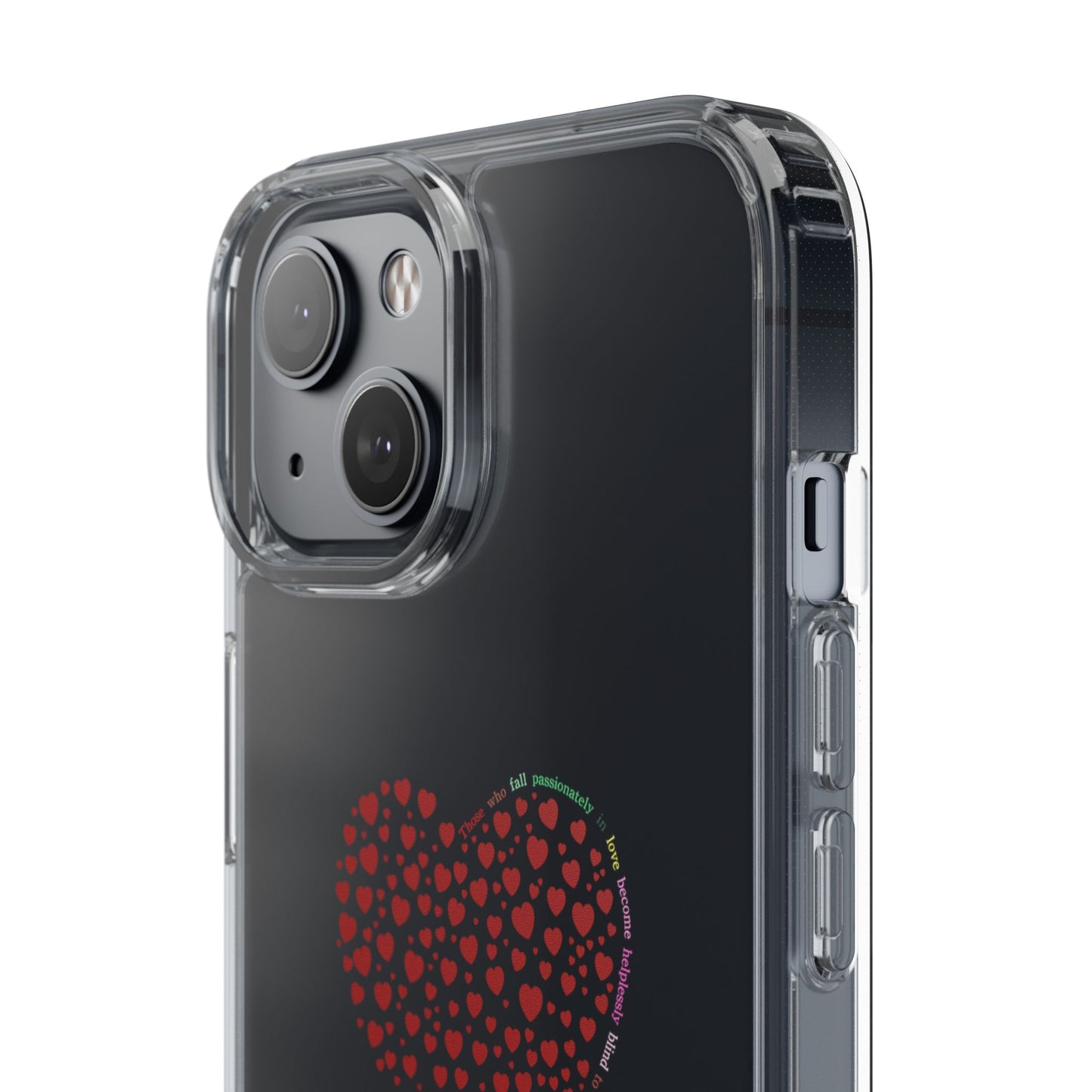 Red Heart Clear Phone Case