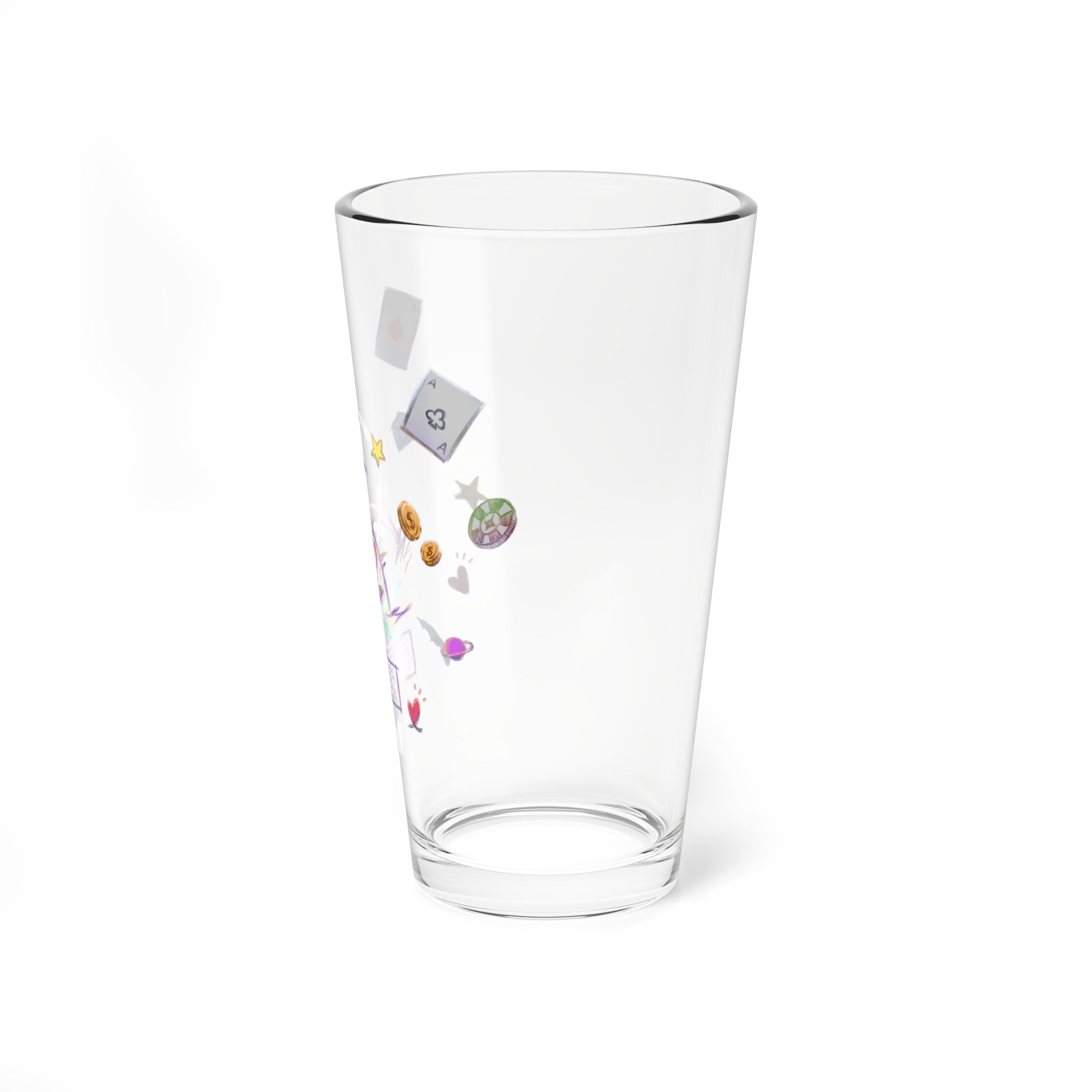 Clear Pantouflard 'Jackpot' Graffiti Solid Glass Mixer