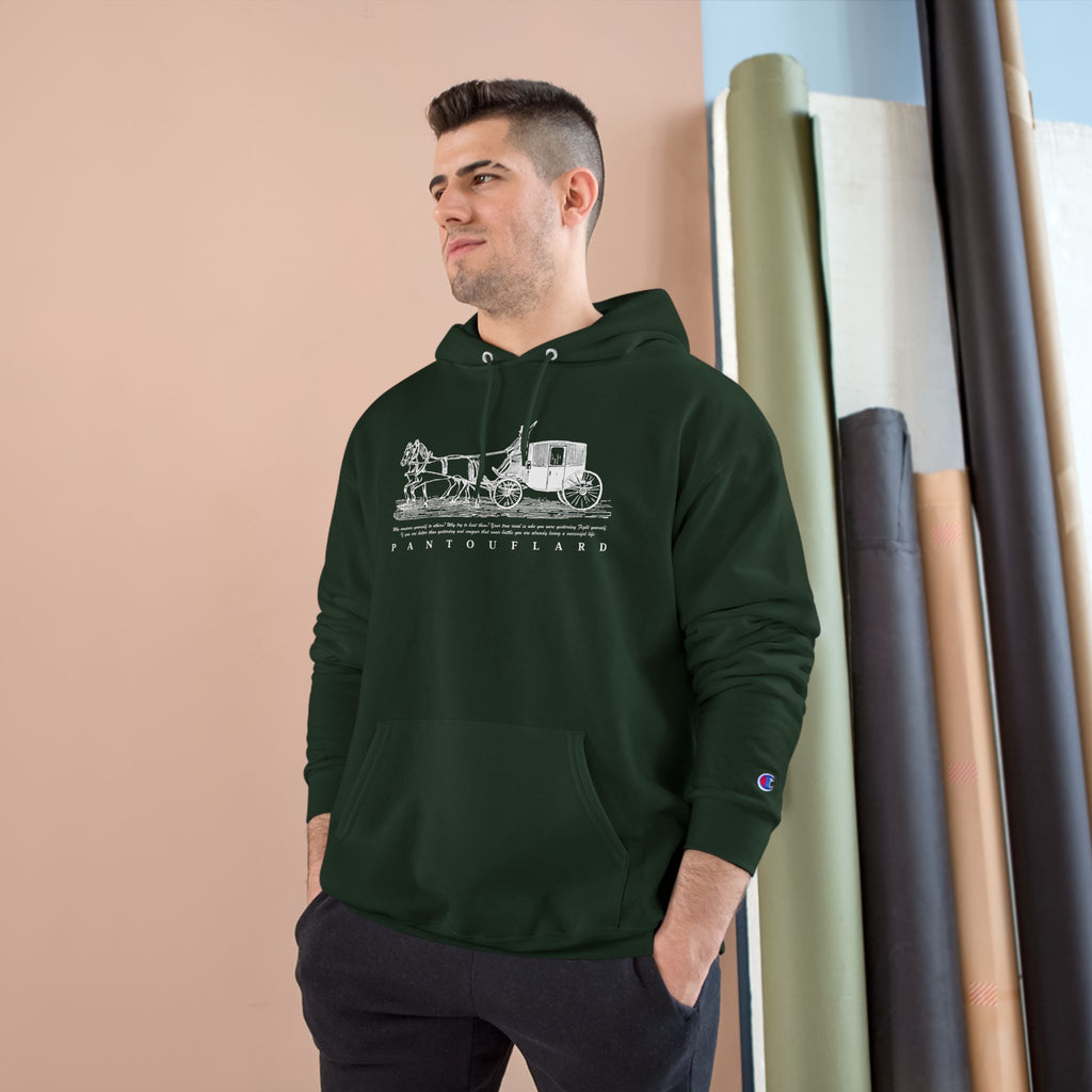 Old Money Equestrian Heritage Hoodie - The Timeless Carriage II (Champion Authentic Eco-Fleece)