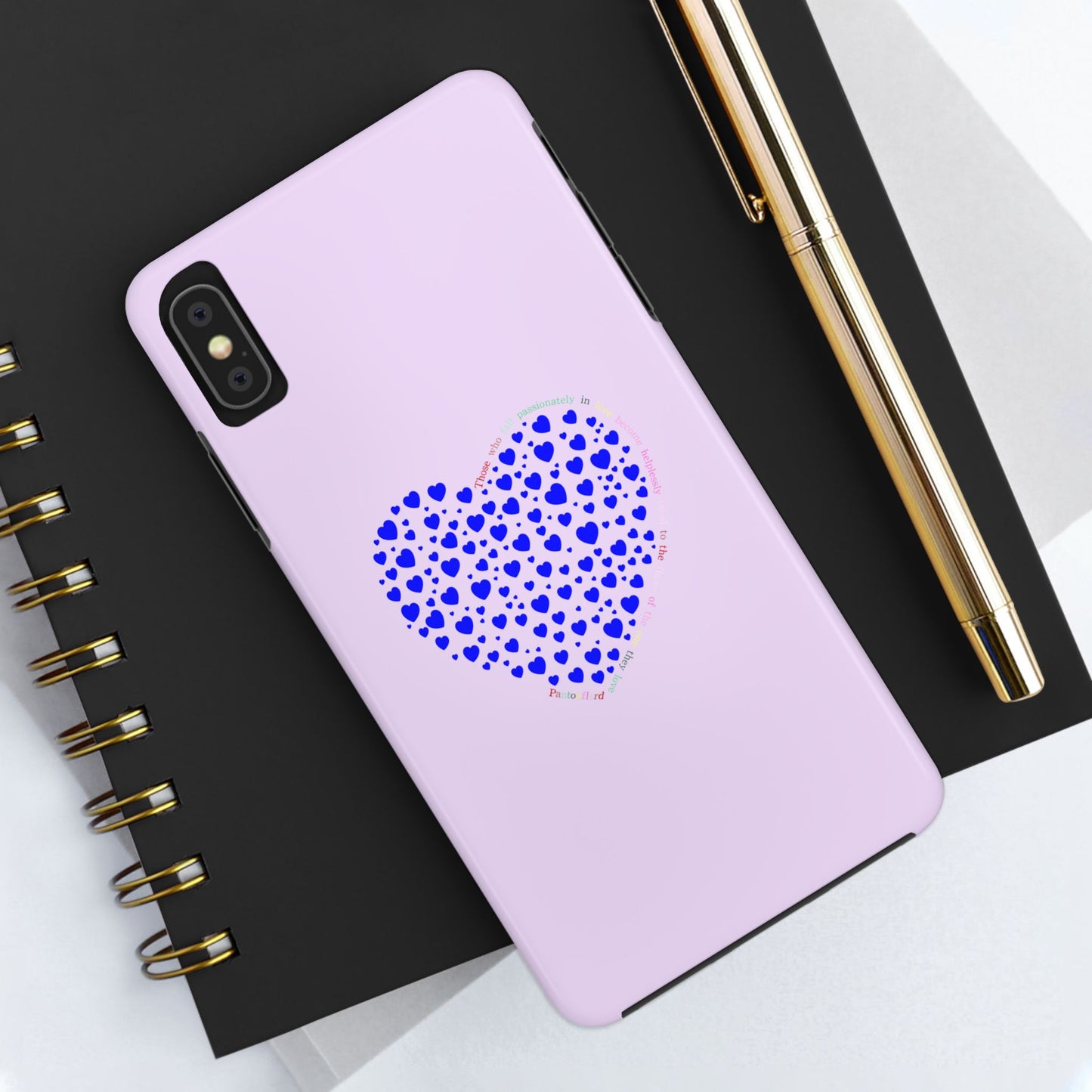 Blue Heart Design Tough iPhone Cases