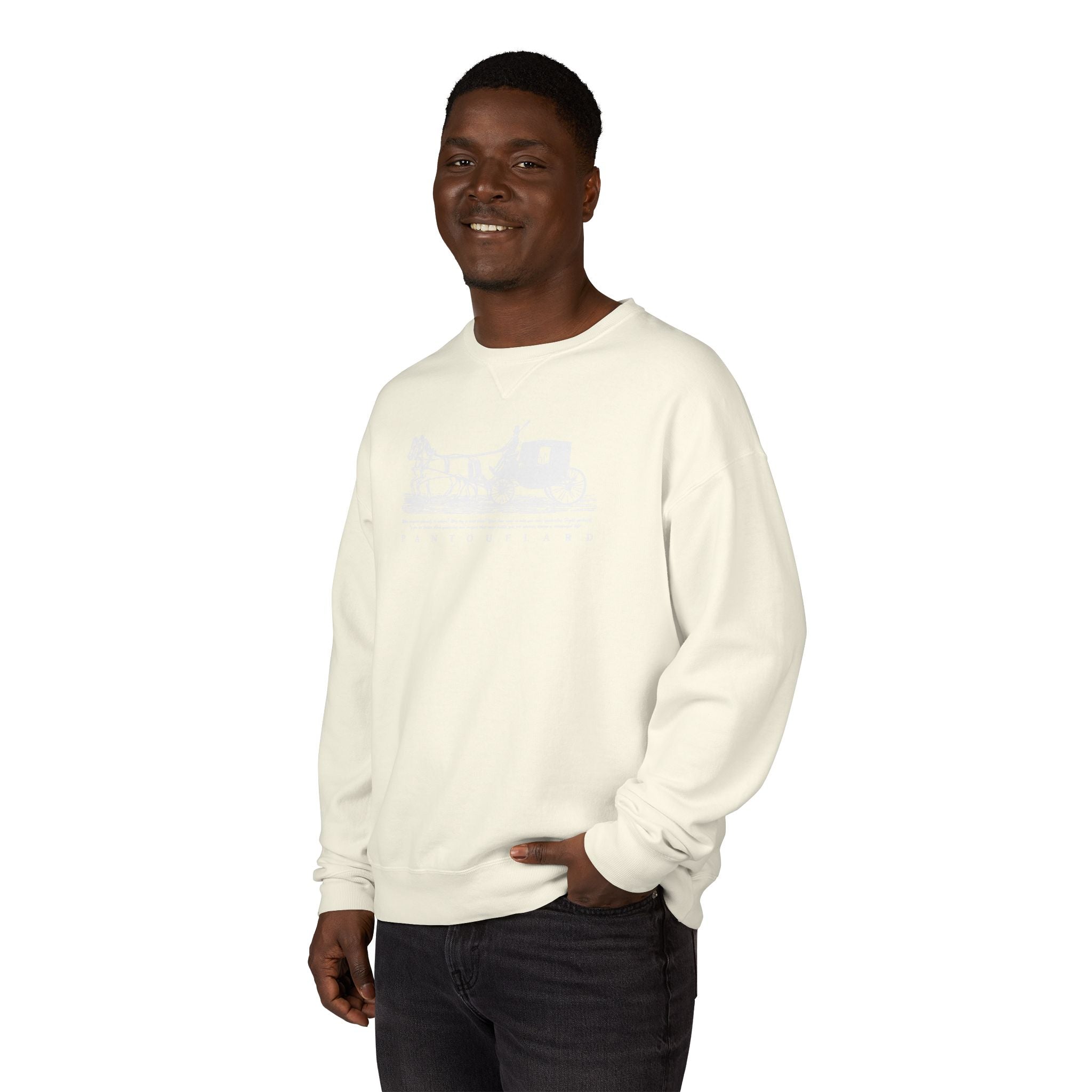 Old Money Equestrian Heritage Crewneck - The Nostalgic Journey II (Dark Academia Garment-Dyed Sweatshirt)