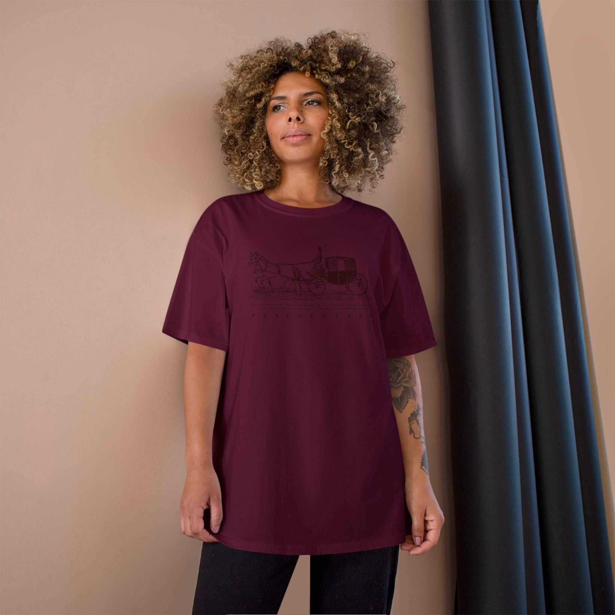 Unisex Burnt Orange Champion Vintage Carriage 100% Cotton T-Shirt