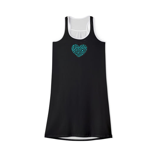 Casual Racerback Dress (Mint Heart)