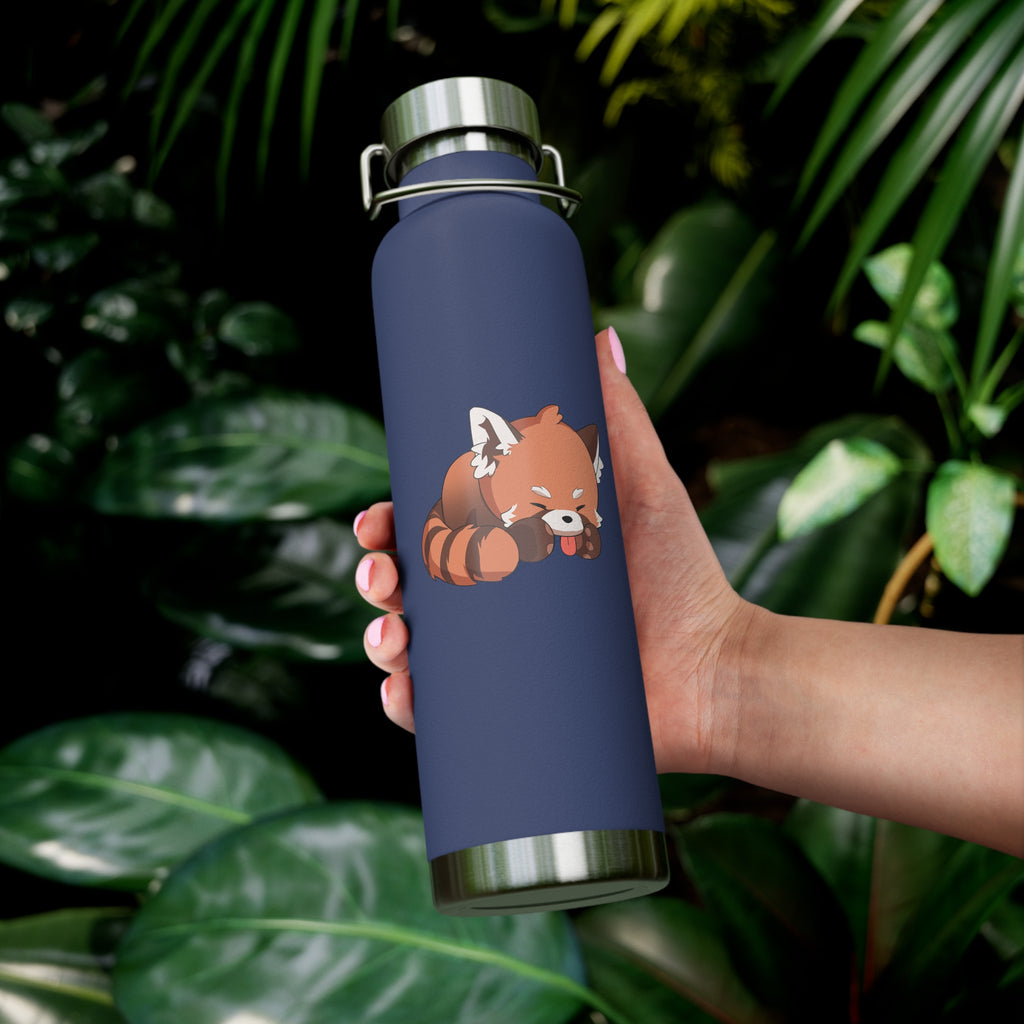 Orange Cute Sleeping Red Panda 22oz Copper Vacuum Insulated Bottle