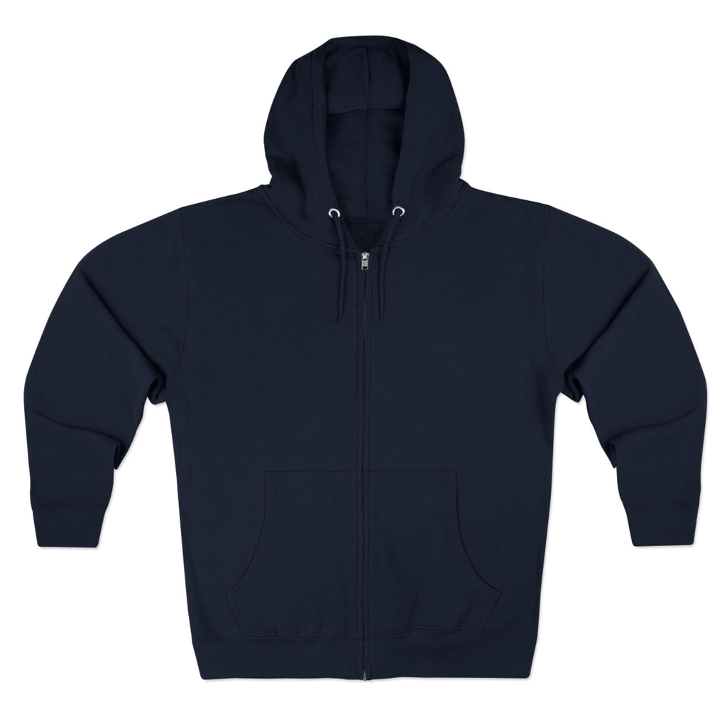 Unisex Black Pantouflard Chick Cotton Blend Zip Hoodie