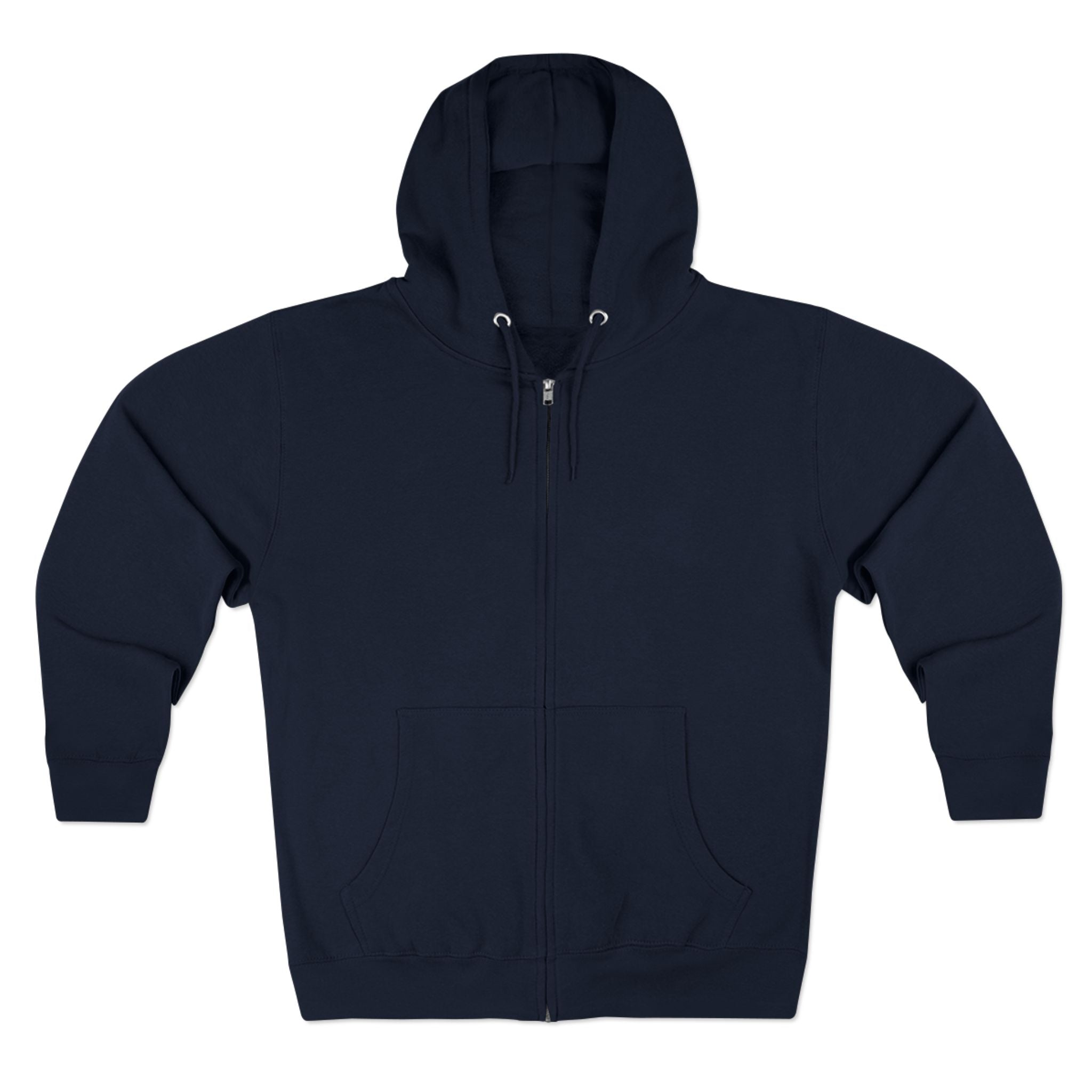 Unisex Black Pantouflard Chick Cotton Blend Zip Hoodie