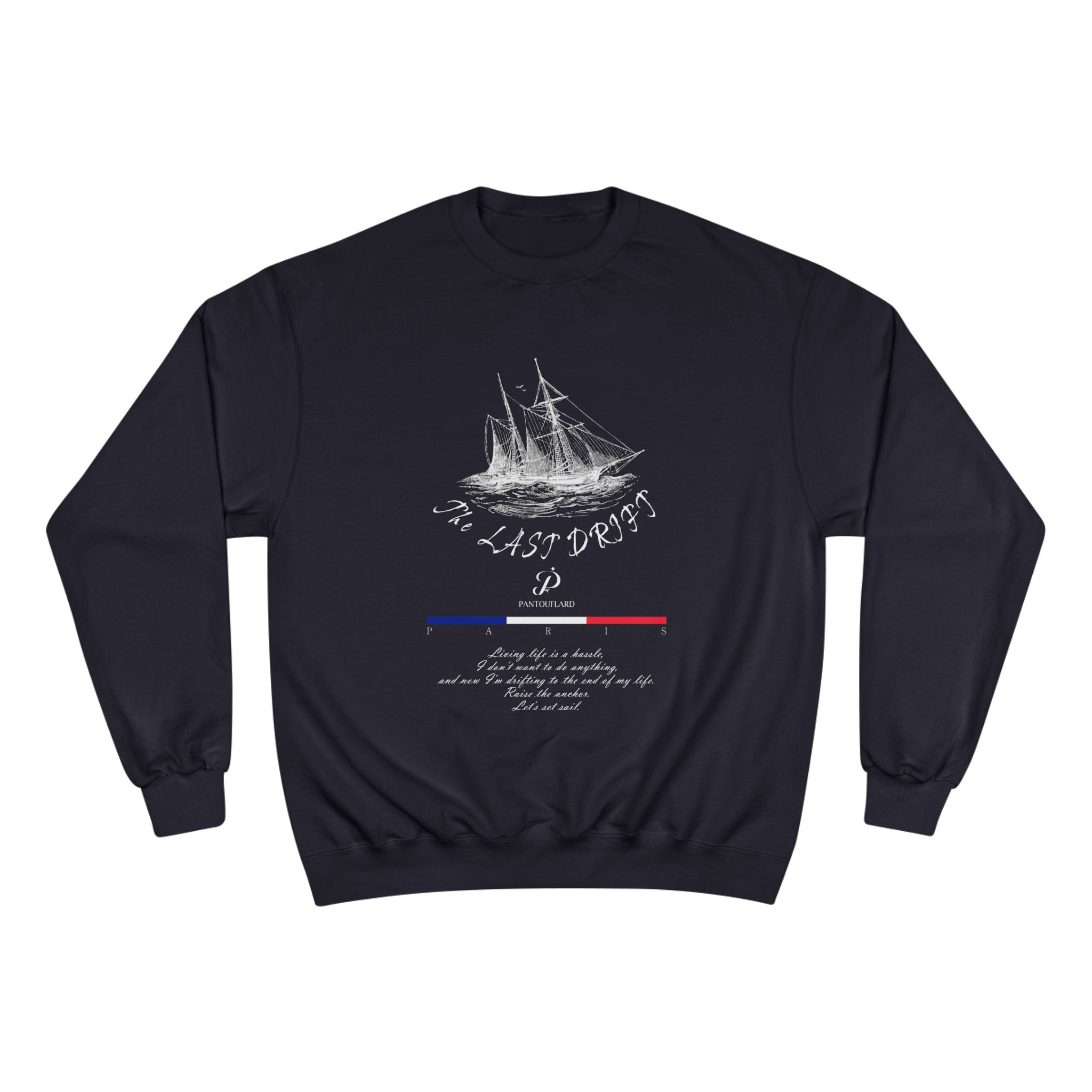 Old Money Nautical Champion Crewneck - The Last Drift II (Paris Streetwear Aesthetic)