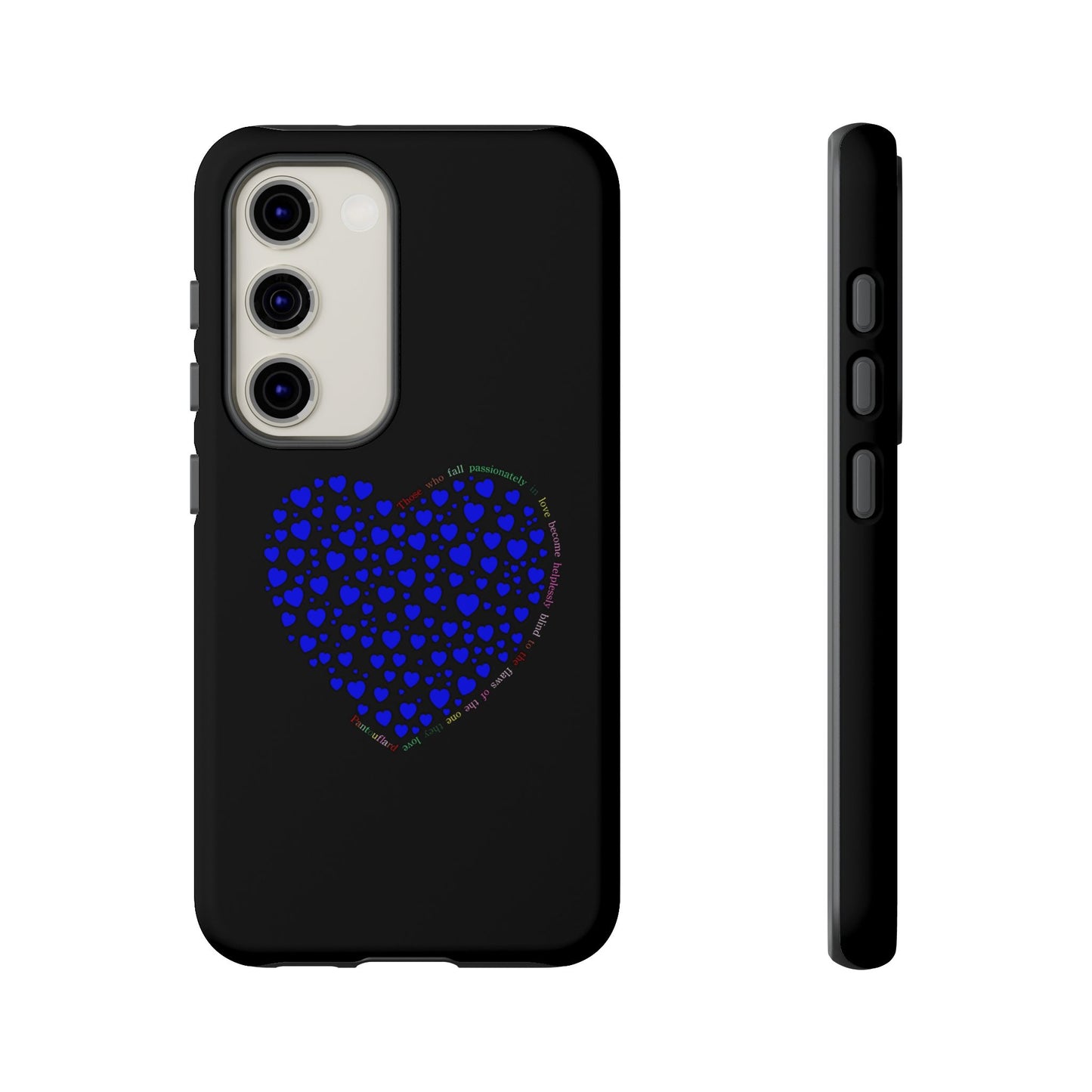 Fundas de corazón azul para teléfonos iPhone, Galaxy, Google Pixel (54 tipos)