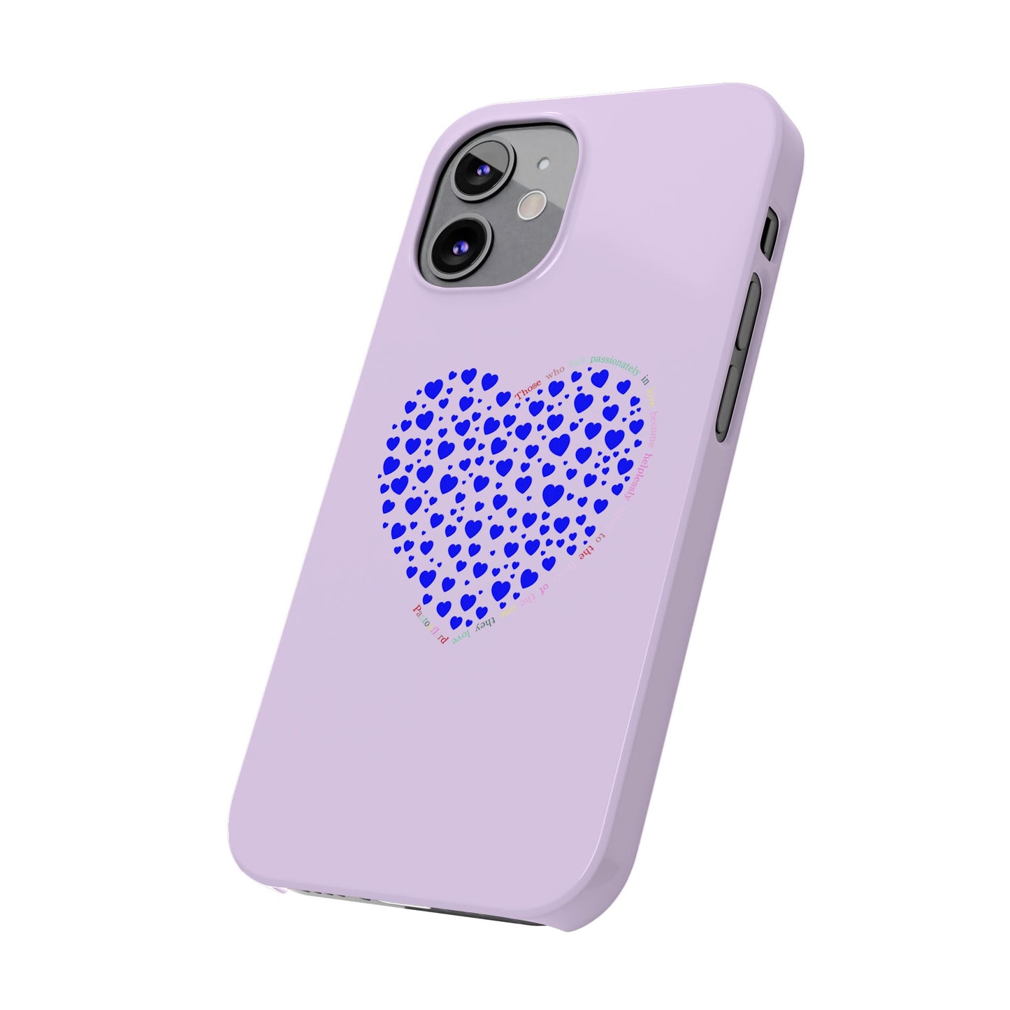Funda delgada para iPhone Blue Heart