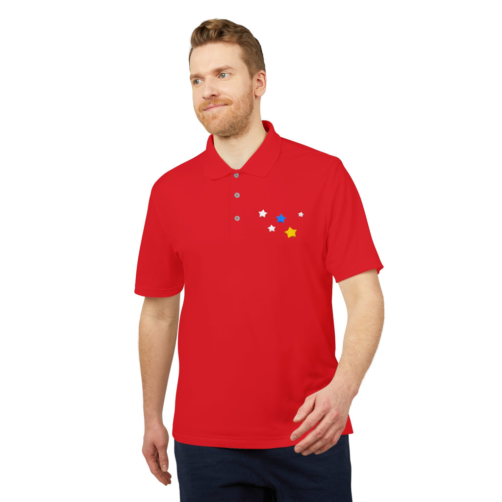 Adidas Unisex Cassiopeia Constellation Embroidered Polo - W-Shape Performance Shirt
