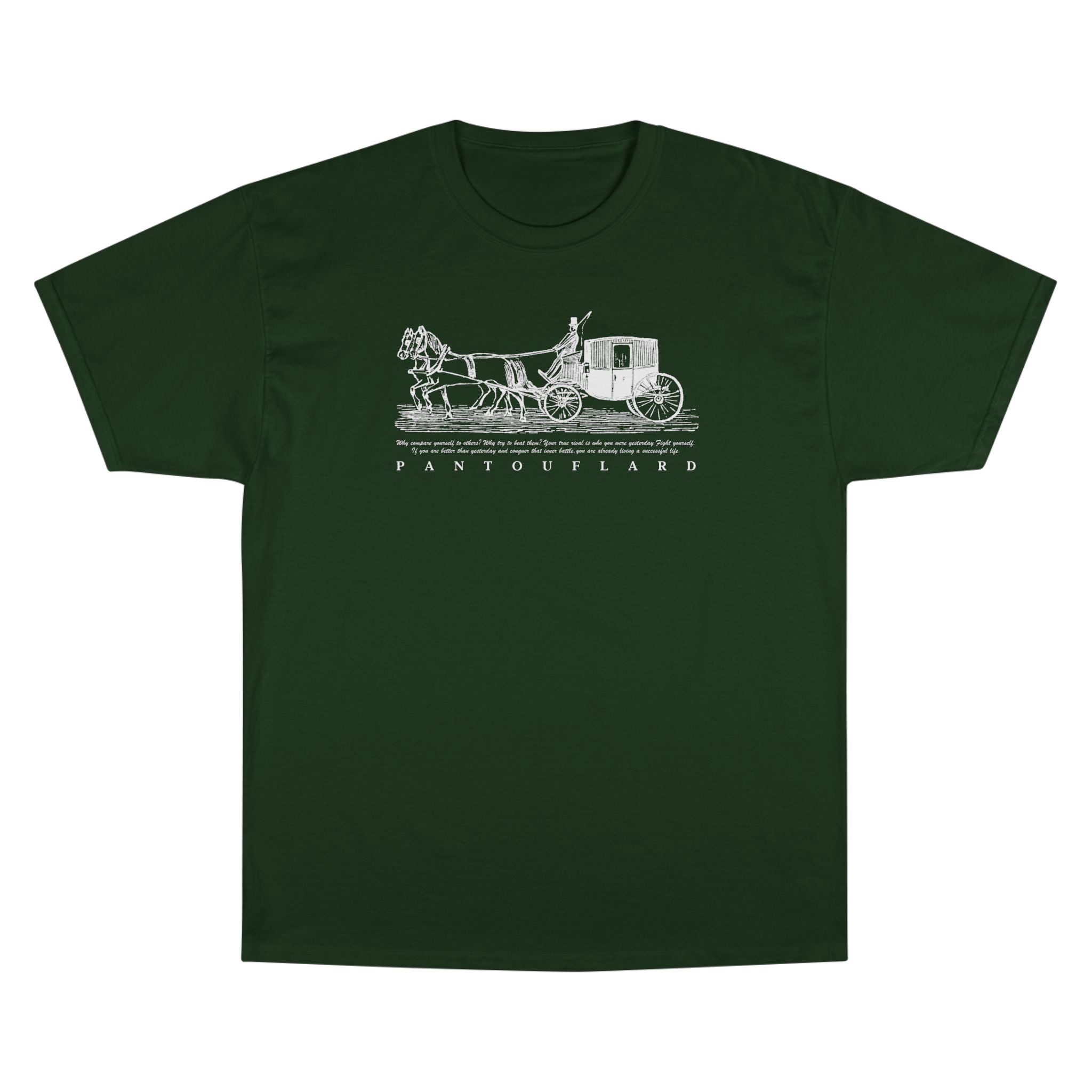 Unisex Charcoal Champion Vintage Carriage 100% Cotton T-Shirt
