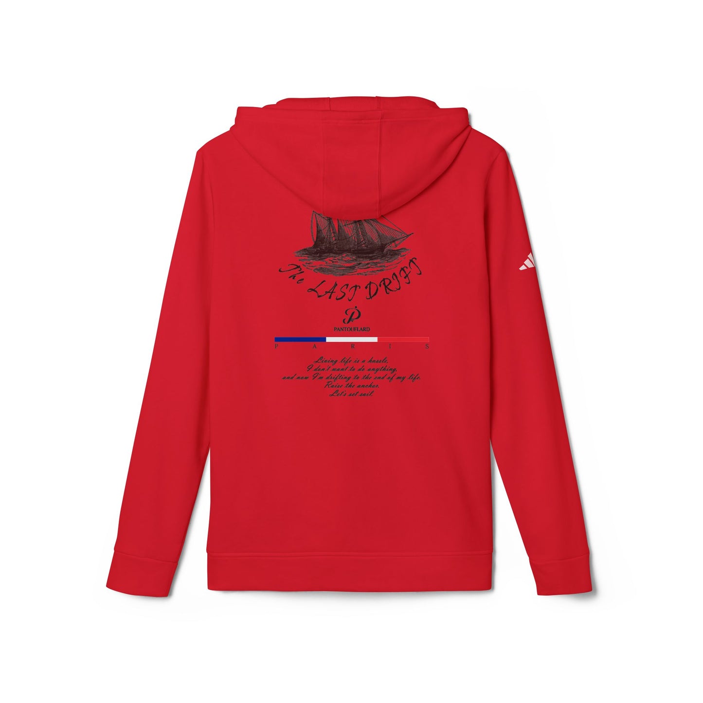 Sudadera con capucha de forro polar unisex Adidas® con diseño náutico, ropa urbana acogedora, conjunto casual, regalo para él/ella, comodidad diaria, ropa deportiva