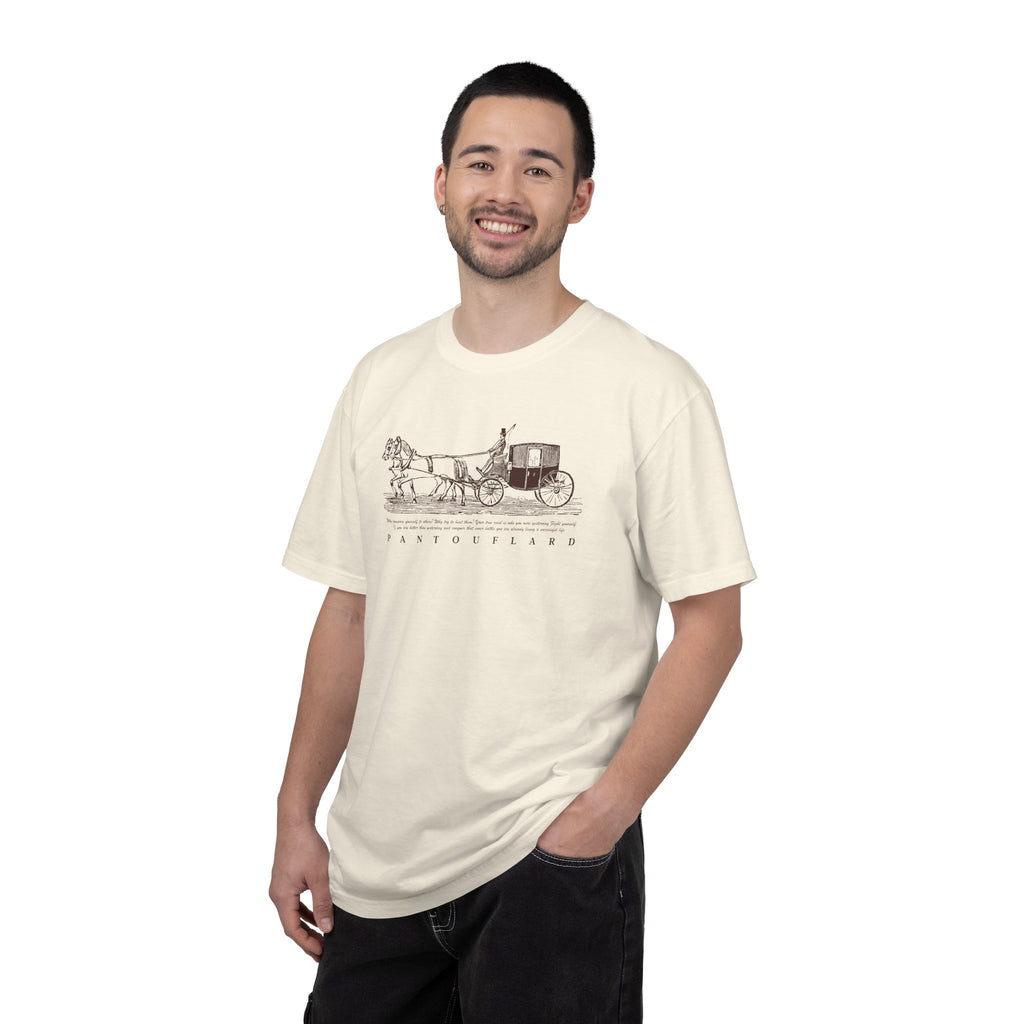 Unisex Burnt Orange Vintage Horse Carriage 100% Cotton T-shirt