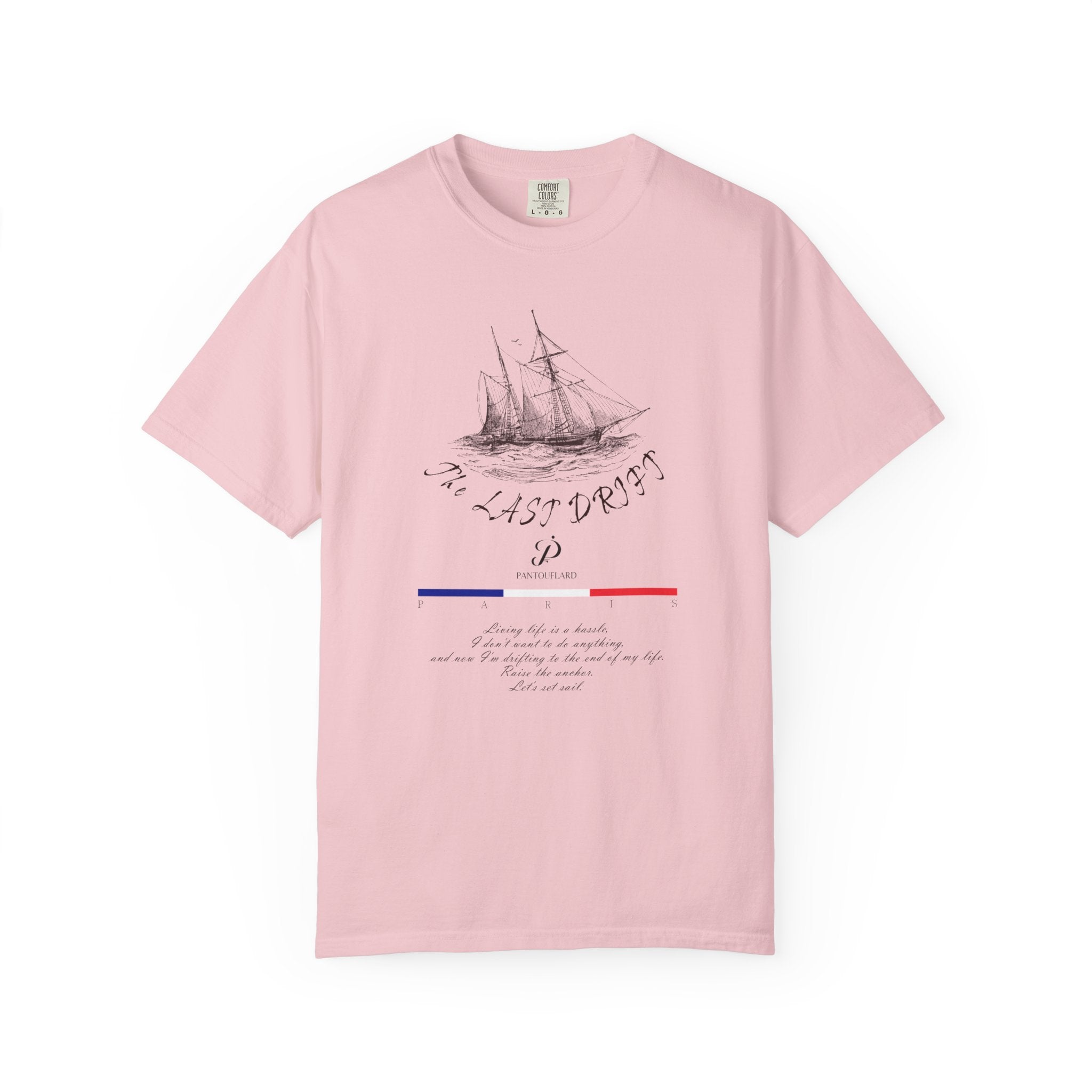 Unisex Vintage Yellow Nautical Ship The Last Drift 100% Cotton T-shirt