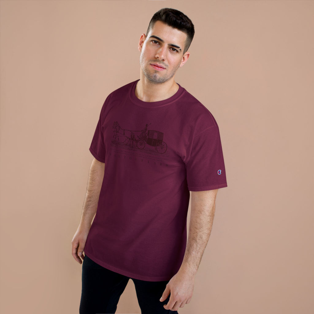Unisex Burnt Orange Champion Vintage Carriage 100% Cotton T-Shirt