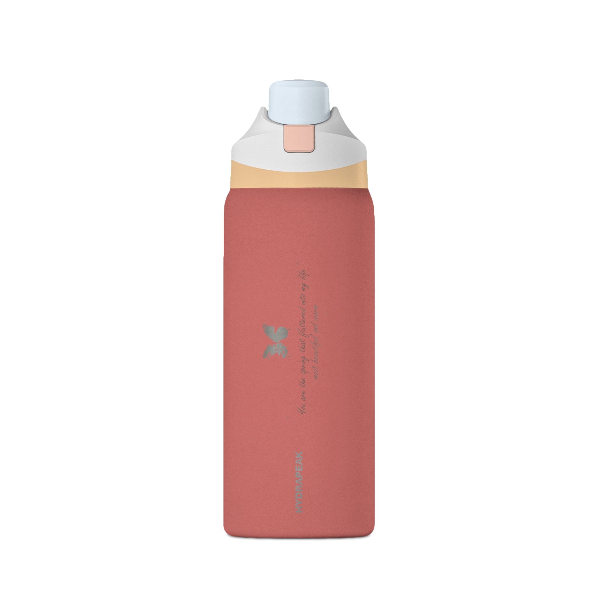 Lavender Romantic Floral Butterfly Quote 32oz Stainless Steel Oasis Water Bottle