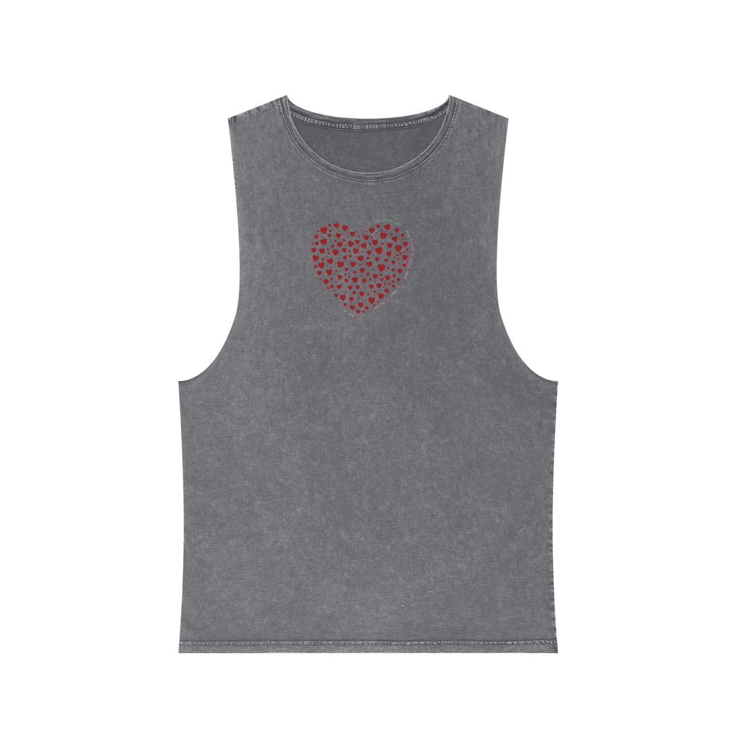 Unisex Casual Tank Top (Red Heart)