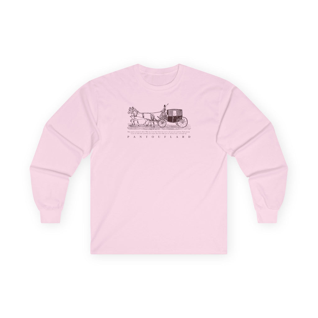 Unisex Sport Grey Pantouflard Carriage Cotton Blend Long Sleeve Tee