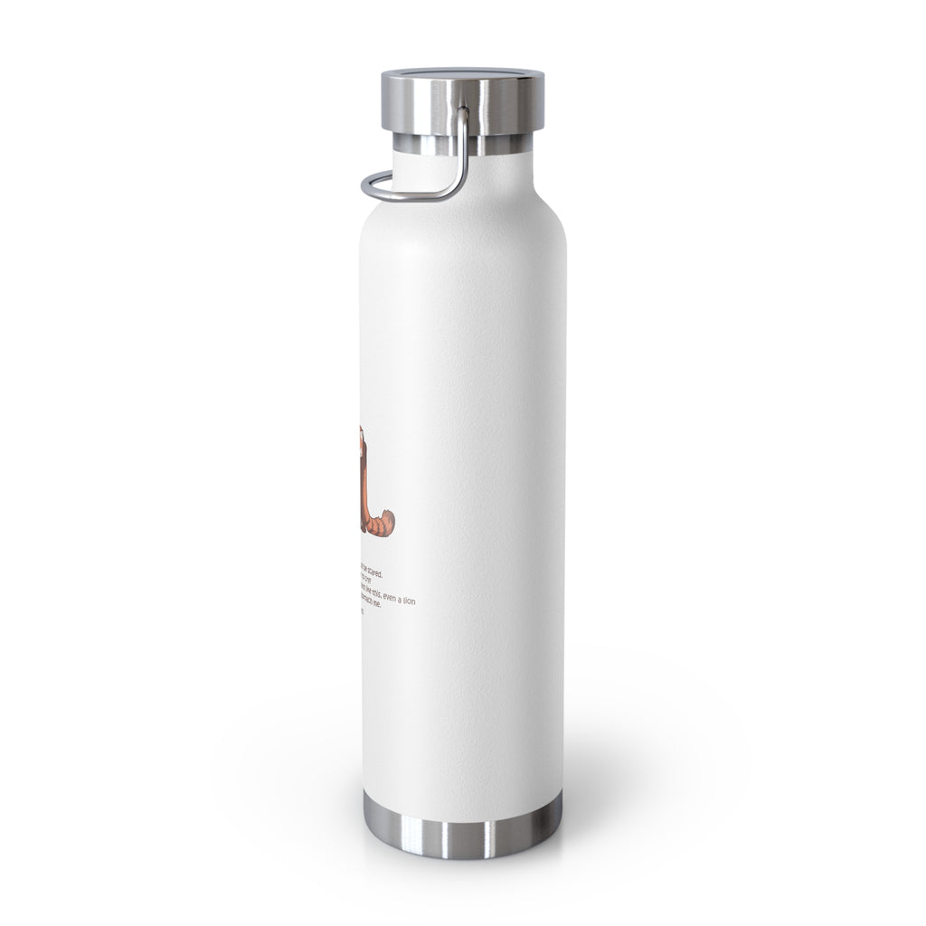 Cyan Blue Cute Standing Red Pandas Quote 22oz Copper Vacuum Insulated Bottle