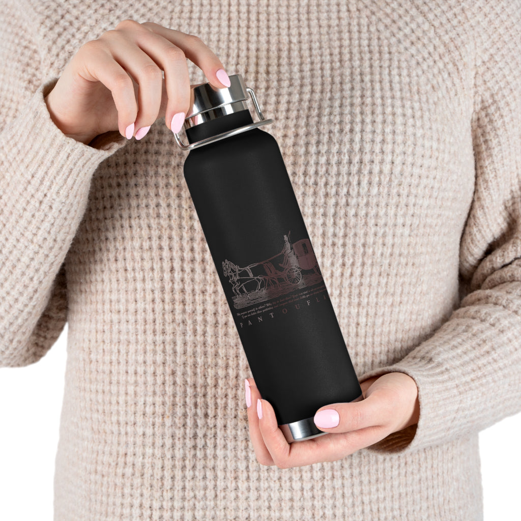 Orange Vintage Carriage Quote 22oz Copper Vacuum Insulated Bottle