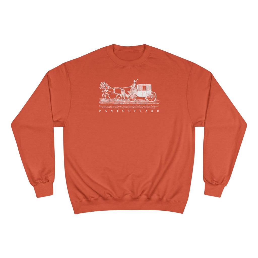 Old Money Equestrian Champion Crewneck - Royal White Carriage (Authentic Varsity Streetwear)