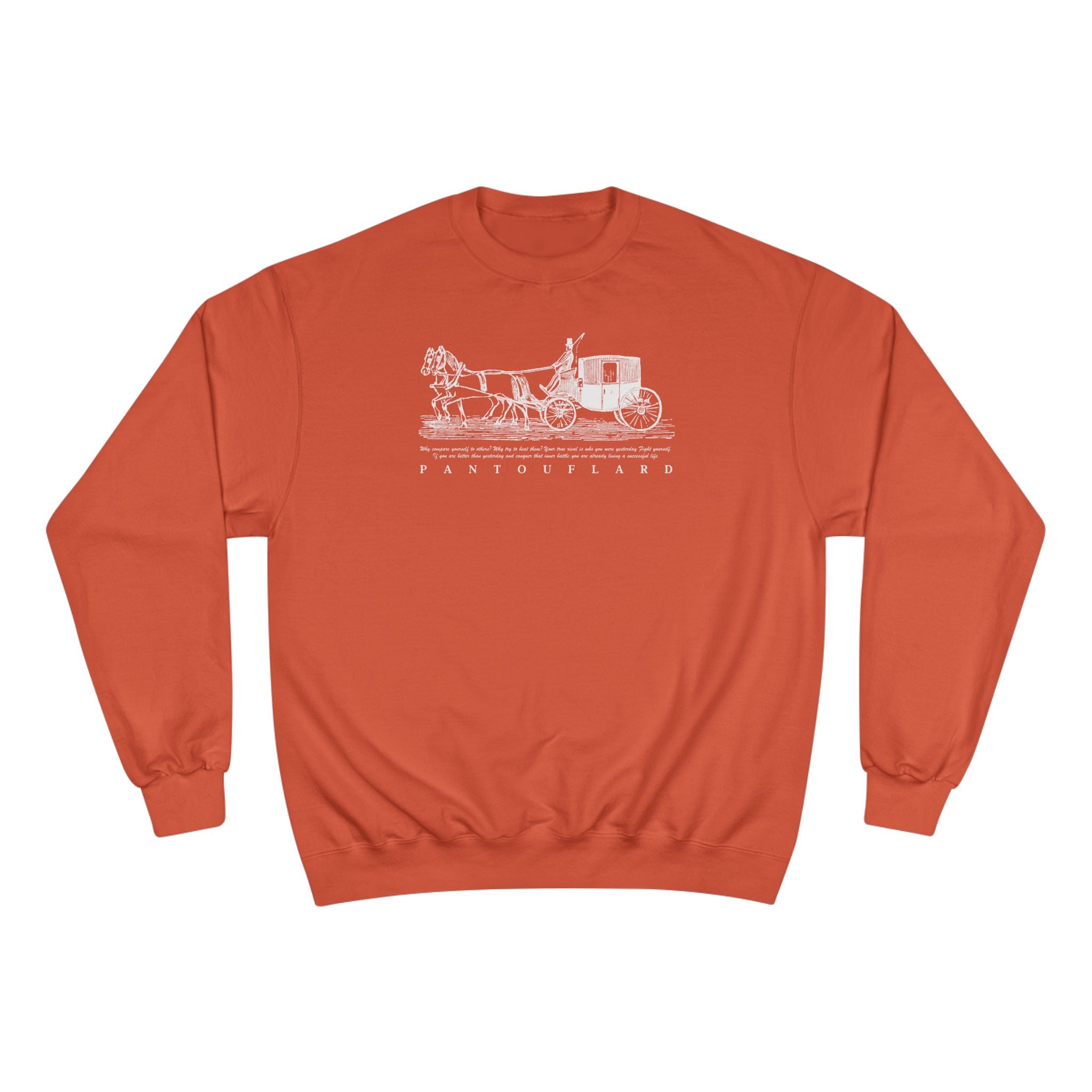 Old Money Equestrian Champion Crewneck - Royal White Carriage (Authentic Varsity Streetwear)