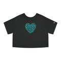 Champion Women's Black Mint Heart Cotton Cropped T-Shirt