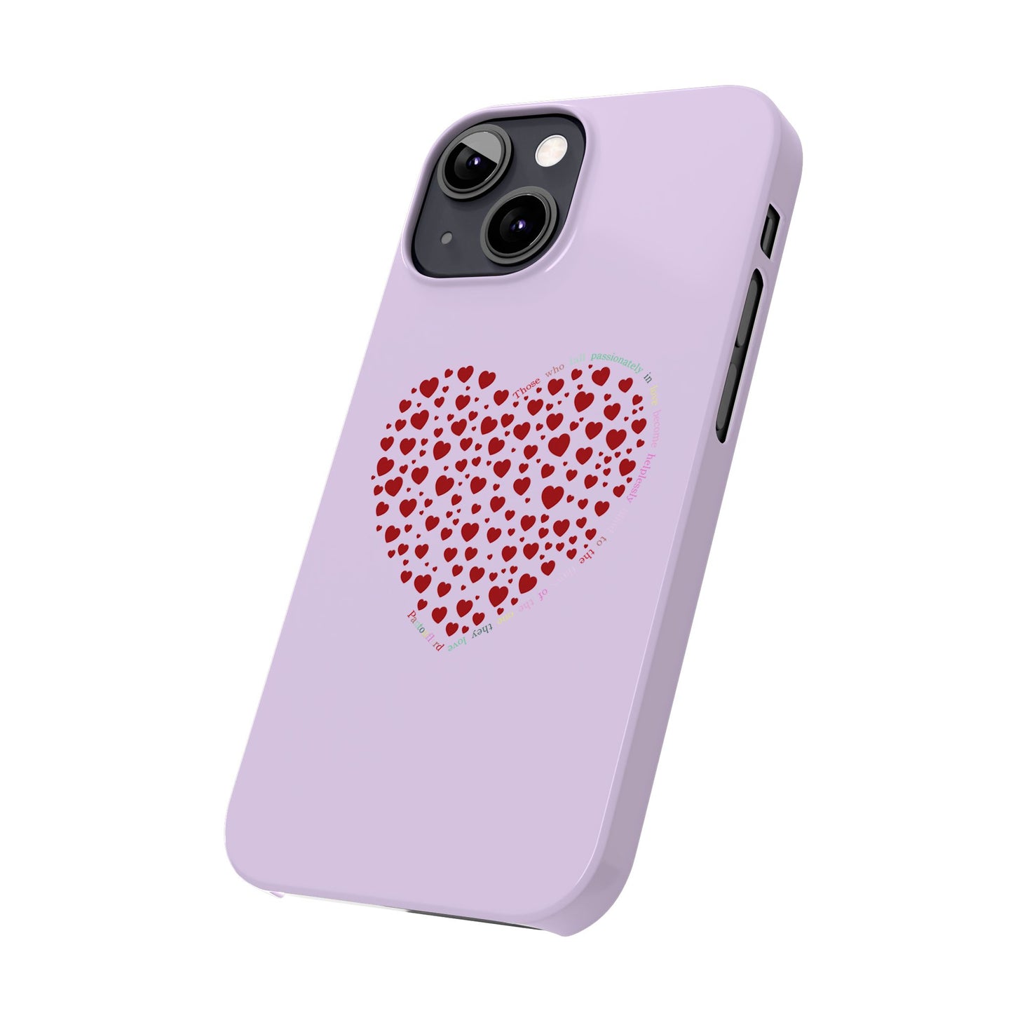 Funda delgada Red Heart para iPhone