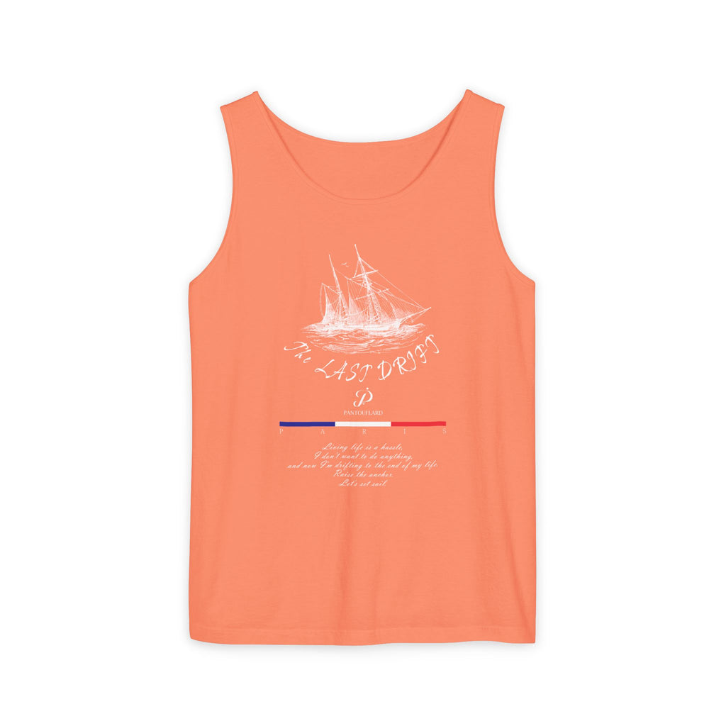 Unisex Black Last Drift Cotton Garment-Dyed Tank Top