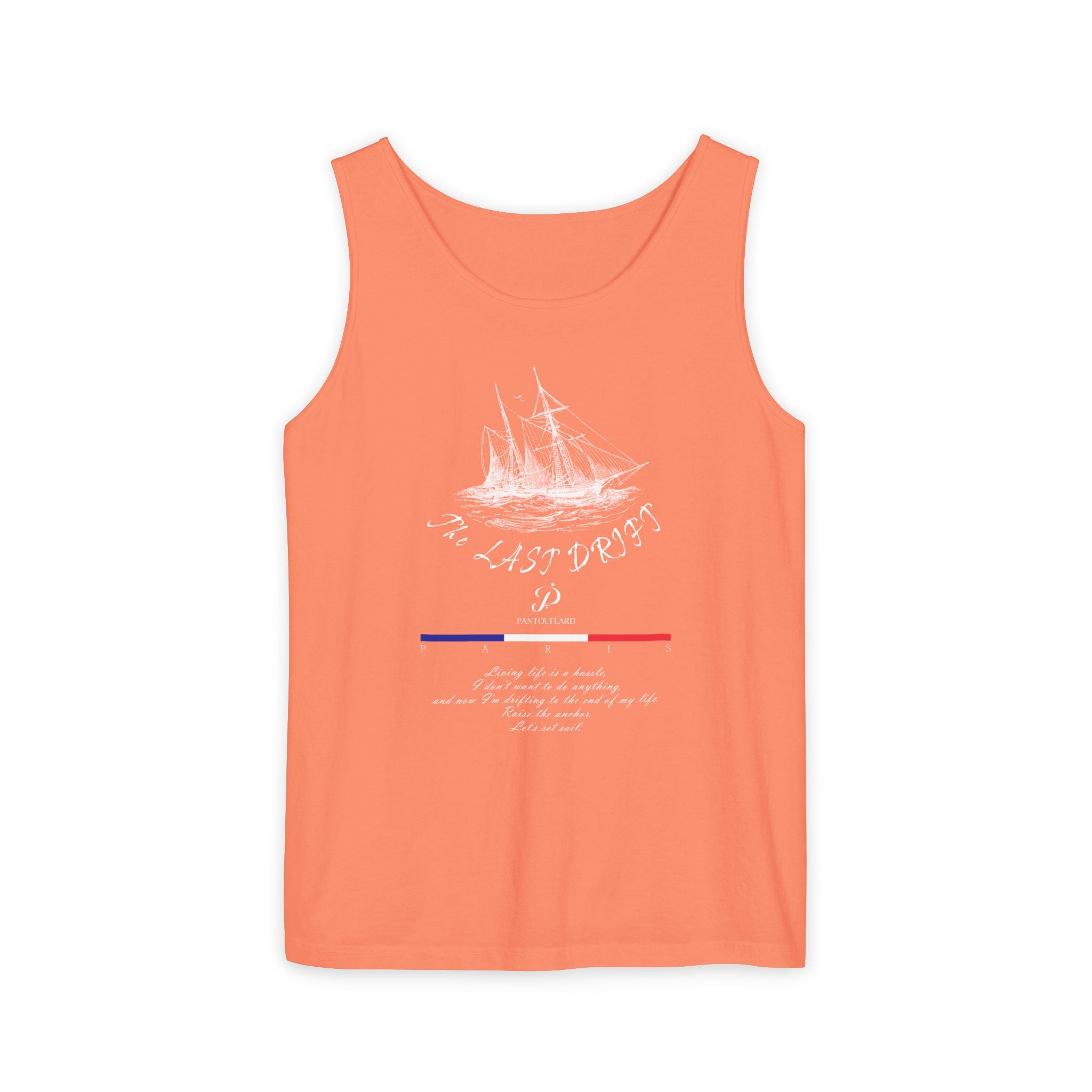 Unisex Black Last Drift Cotton Garment-Dyed Tank Top