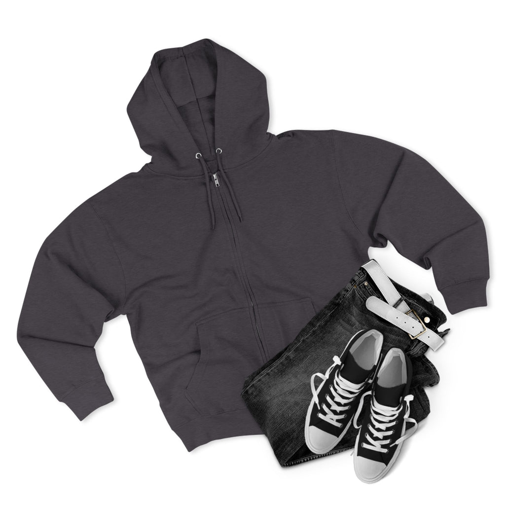 Unisex Black Pantouflard Chick Cotton Blend Zip Hoodie