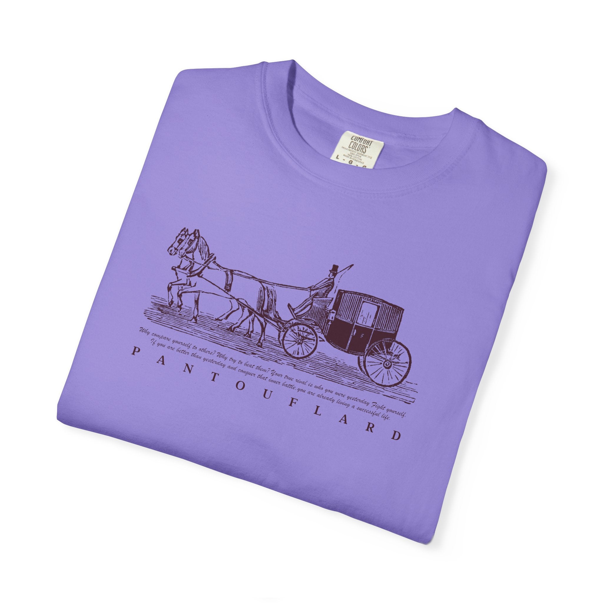 Unisex Burnt Orange Vintage Horse Carriage 100% Cotton T-shirt