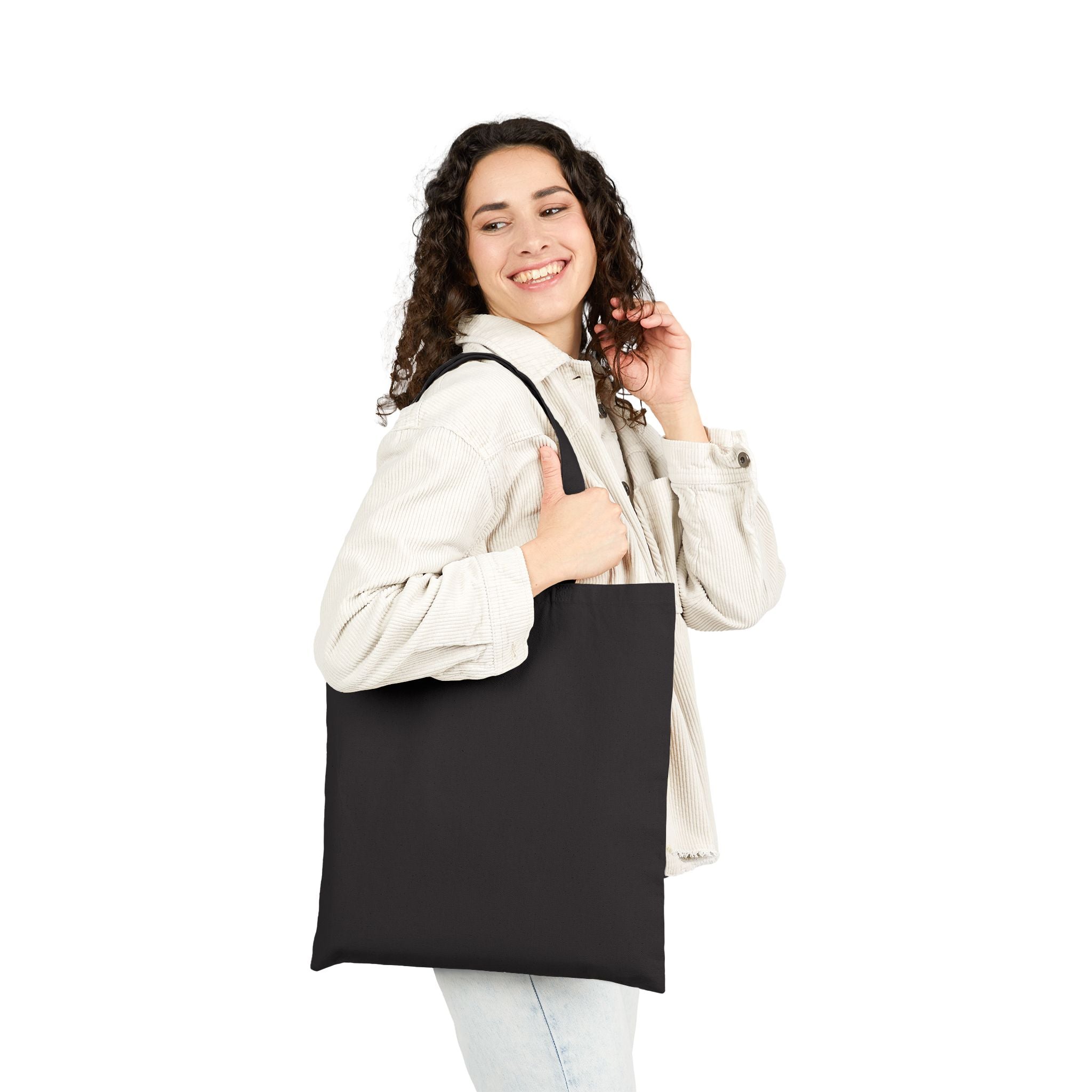 Colorful Typography Cotton Canvas Tote Bag