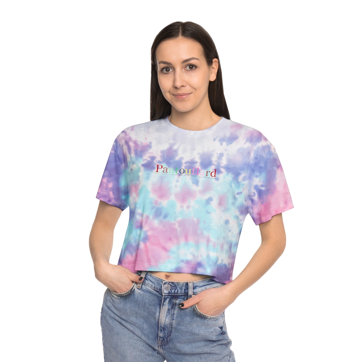 Women's Tie-Dye Crop Tee, Colorful Summer Top, Relaxed Style Shirt, Festival Clothing, Beachwear, Gift for Her