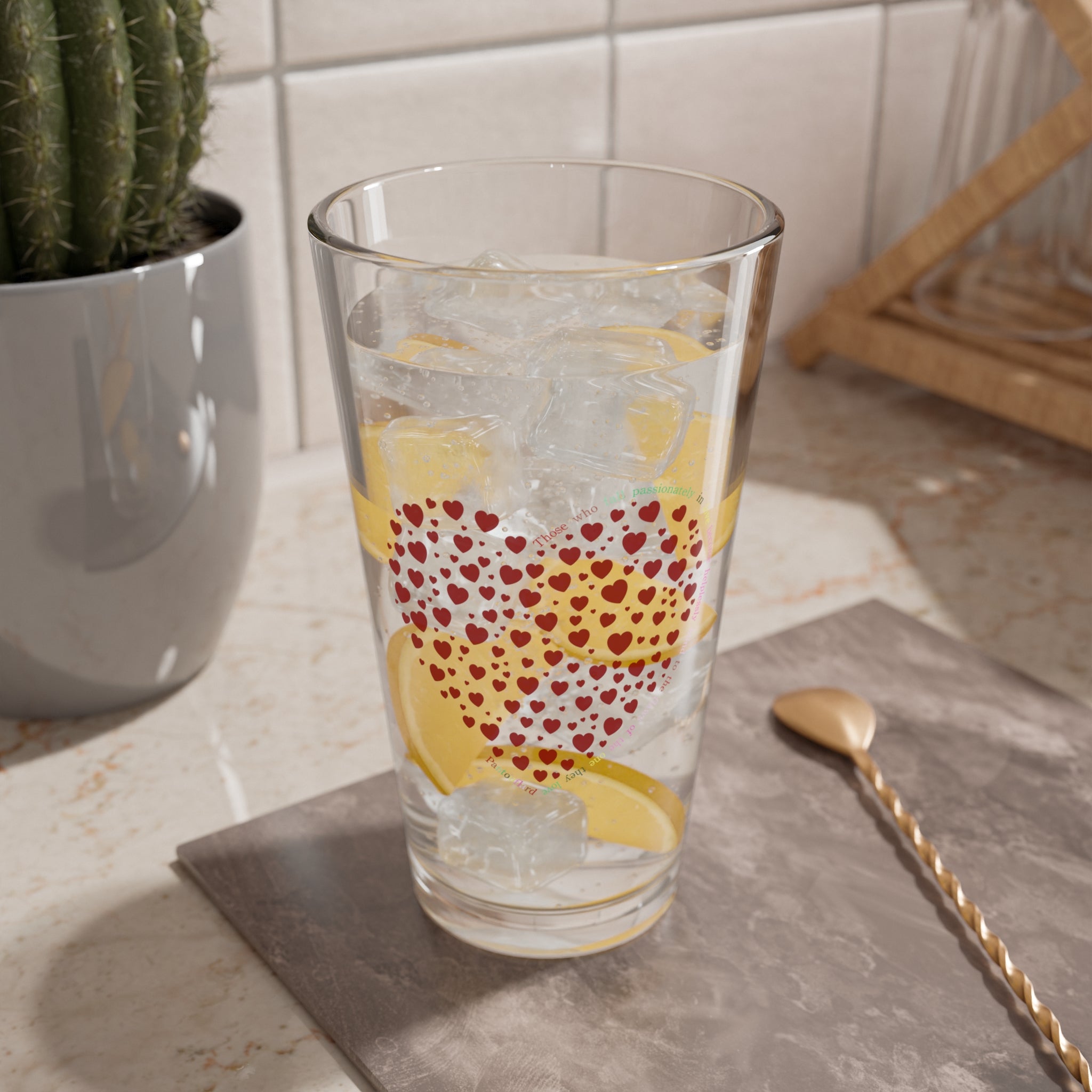Clear Pantouflard 'Heart of Hearts' Romantic Solid Glass Mixer