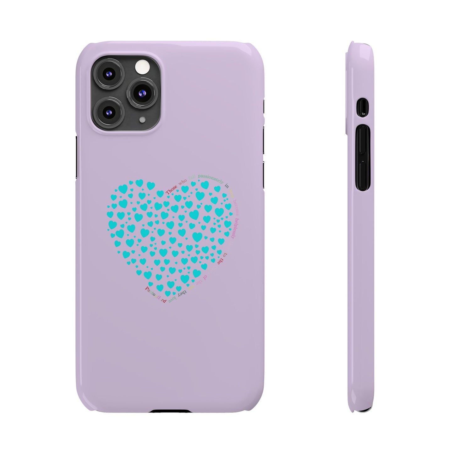 Funda delgada Mint Heart para iPhone