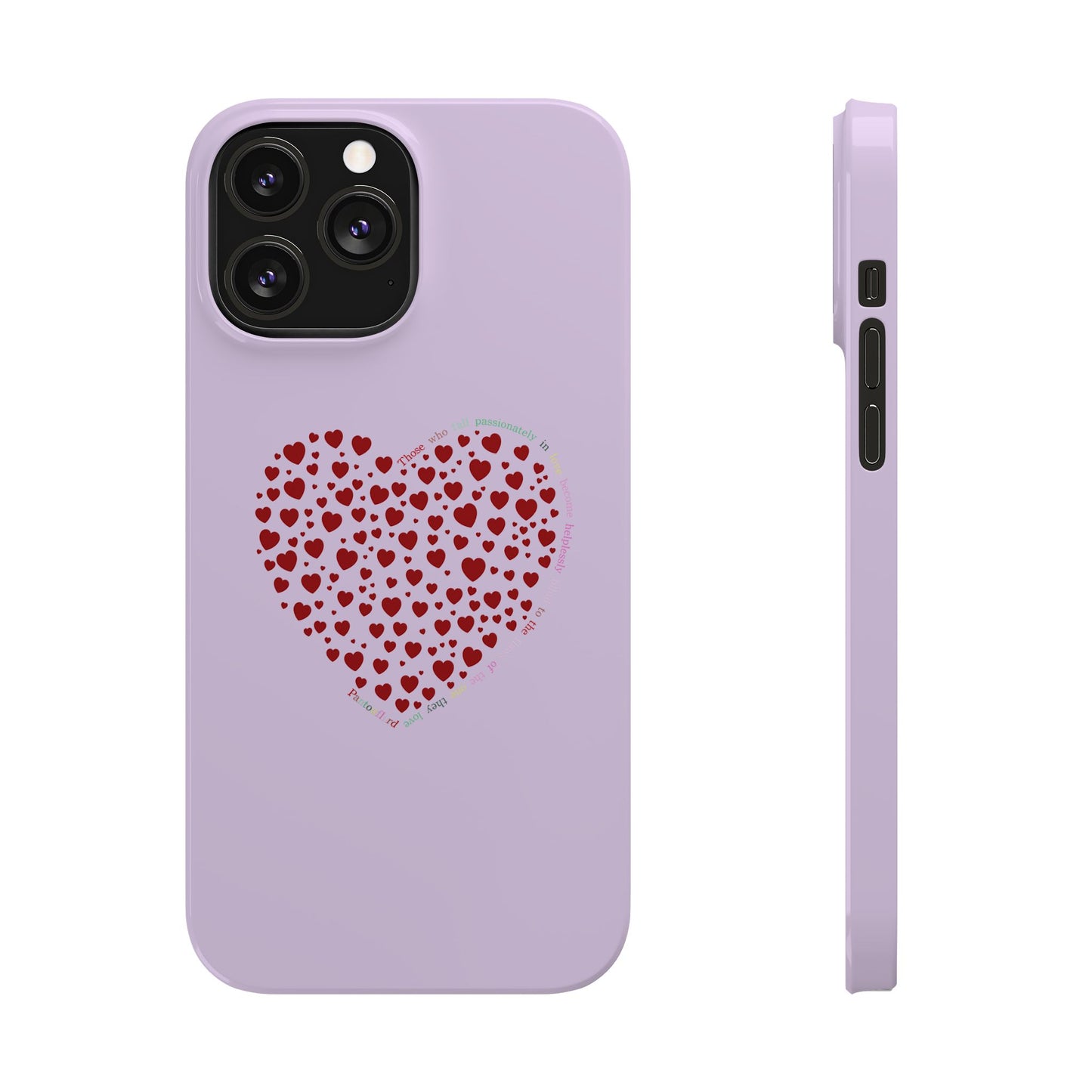 Funda delgada Red Heart para iPhone