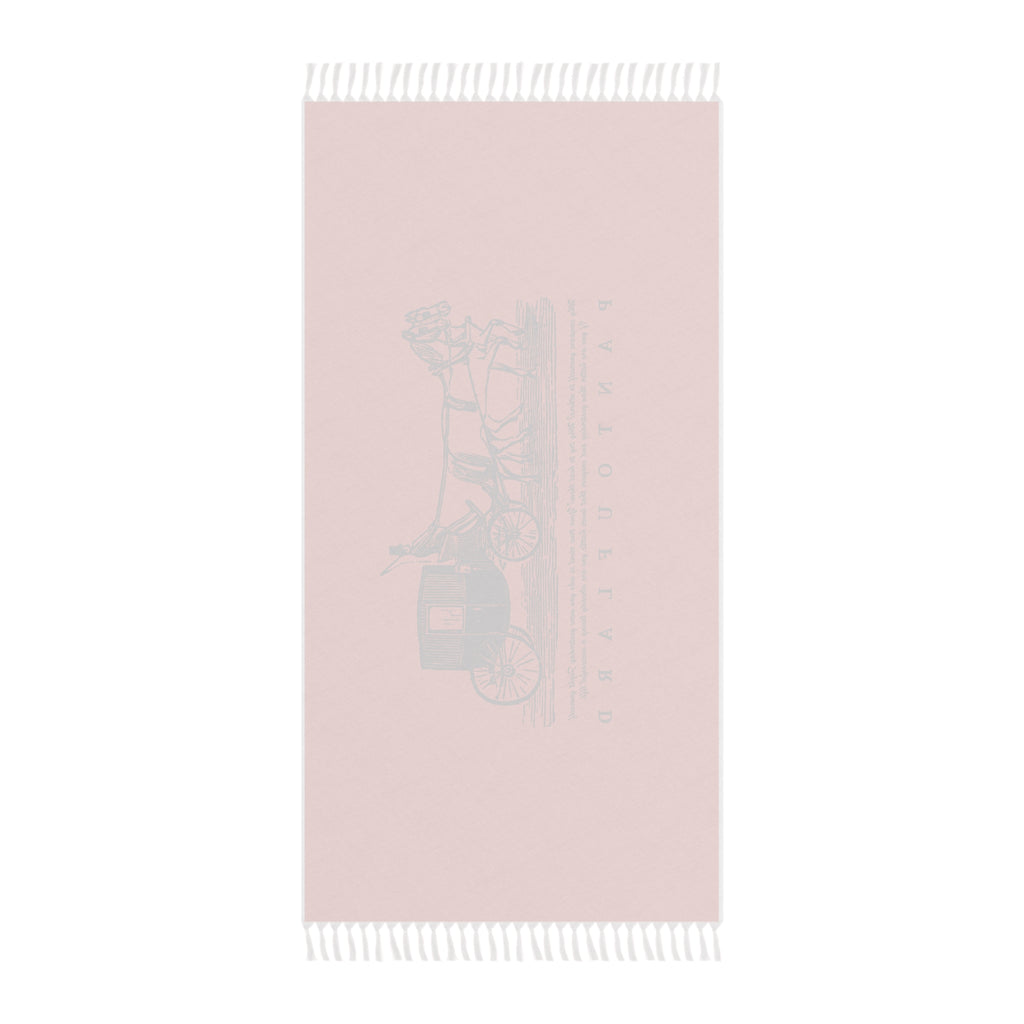 Terracotta Pantouflard Vintage Carriage Quote 100% Polyester Boho Beach Cloth