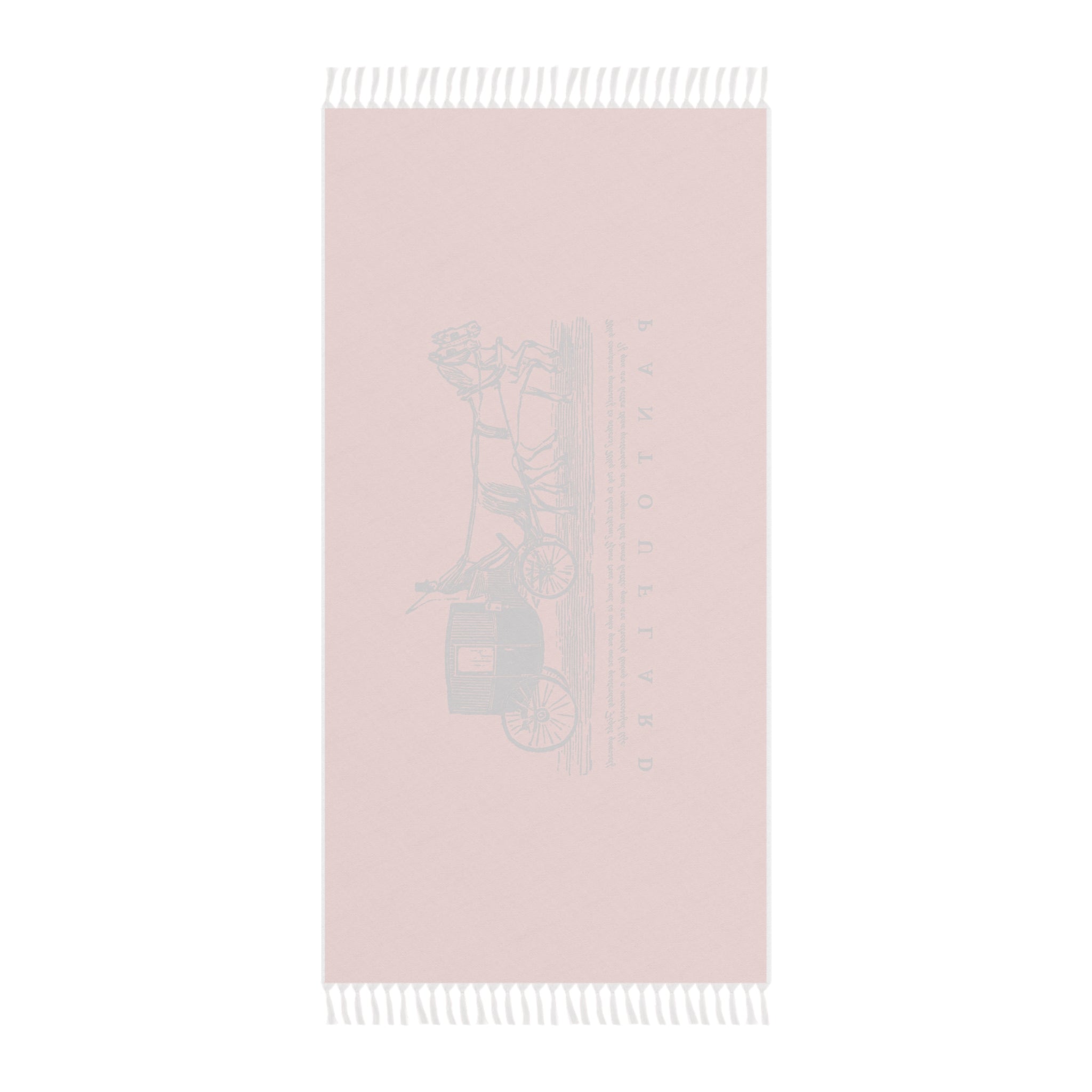 Terracotta Pantouflard Vintage Carriage Quote 100% Polyester Boho Beach Cloth