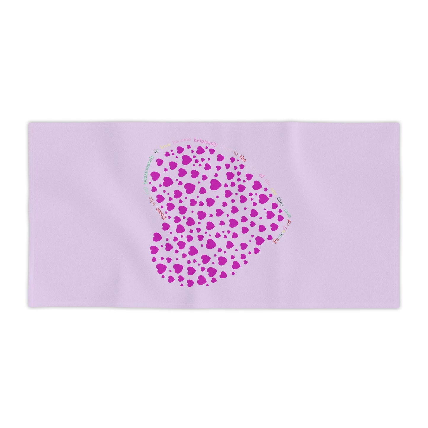 Beach Towels with Pink Heart Design , Cute Summer Accessories, Beach Day Essentials