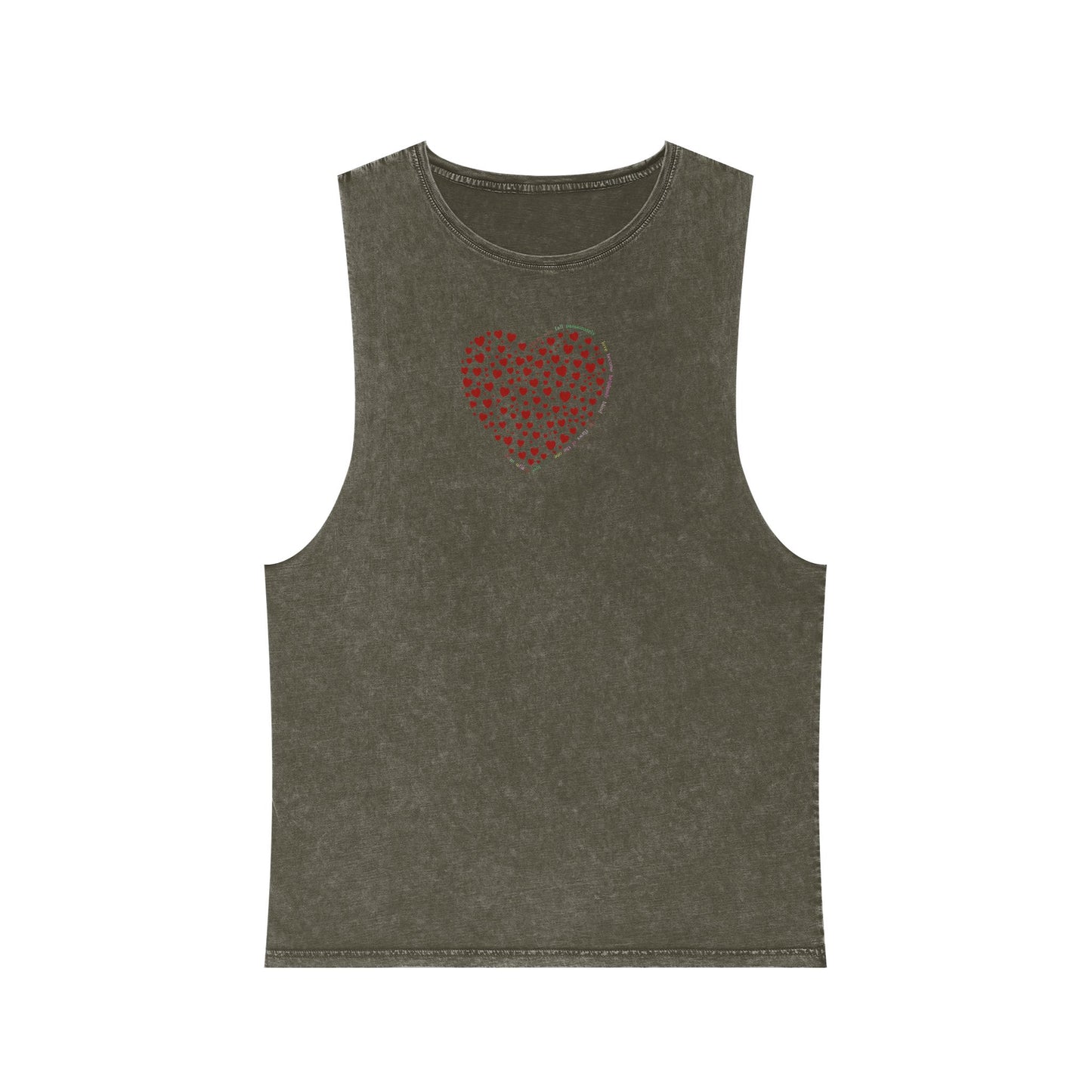 Unisex Casual Tank Top (Red Heart)