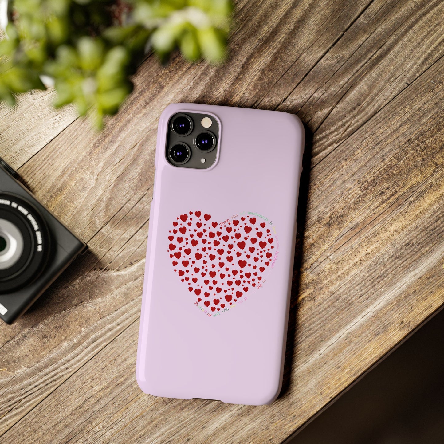 Funda delgada Red Heart para iPhone