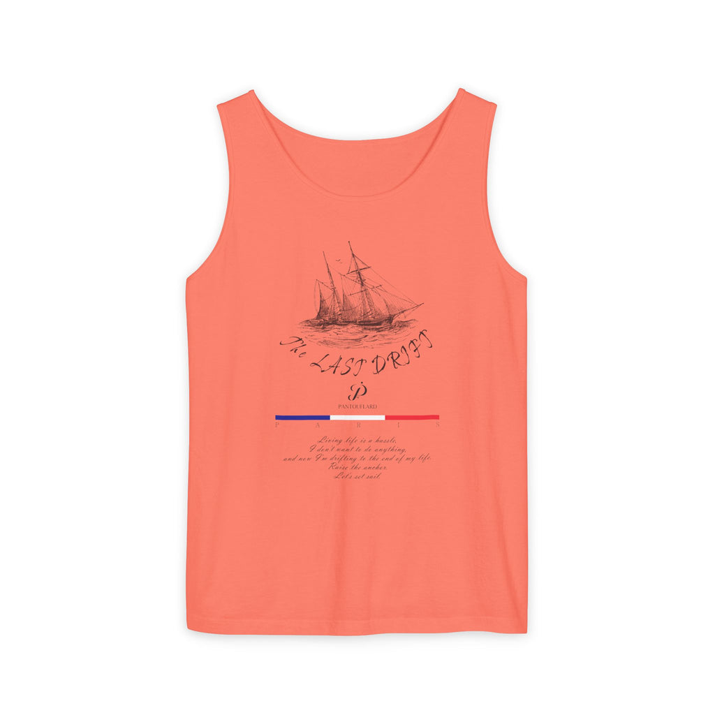 Unisex White Last Drift Cotton Garment-Dyed Tank Top